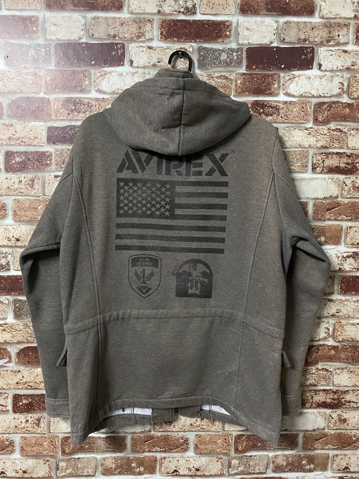 Avirex AVIREX BIG LOGO MULTIPOCKET FLEECE JACKET | Grailed