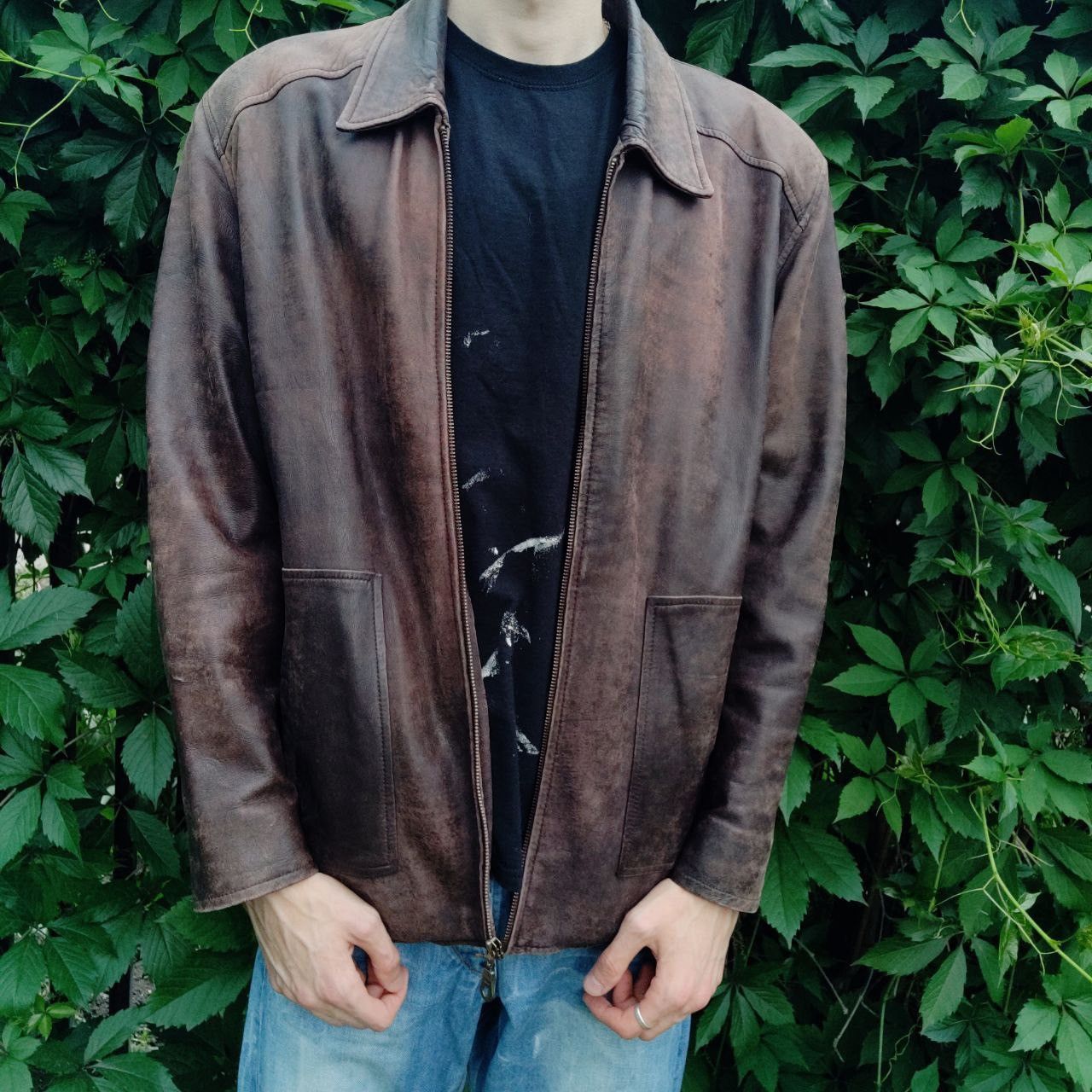 Other Vintage Raberg Leather Jacket Faded Germany Lamb Nappa Size US XL / EU 56 / 4 - 3 Thumbnail
