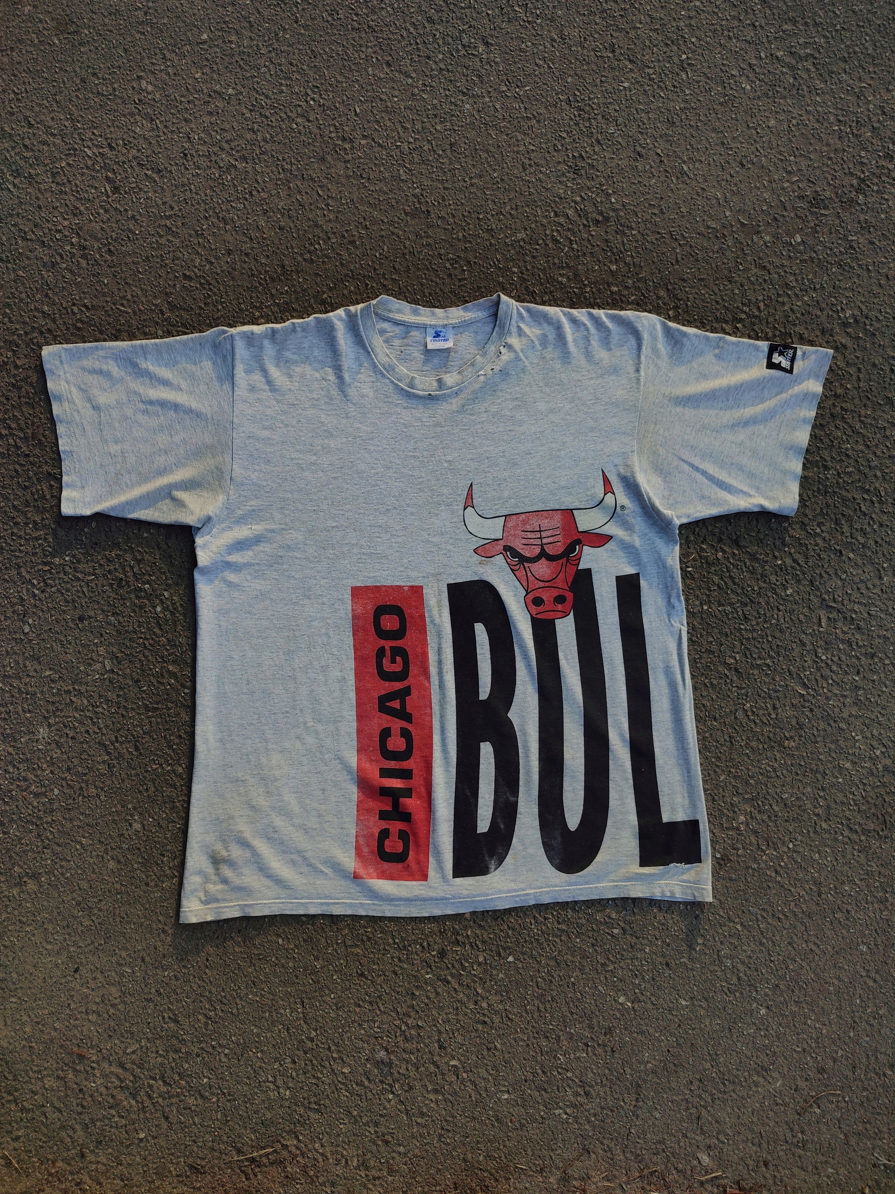 NBA Trashed Chicago bulls vintage T-shirt Size US XL / EU 56 / 4 - 2 Thumbnail