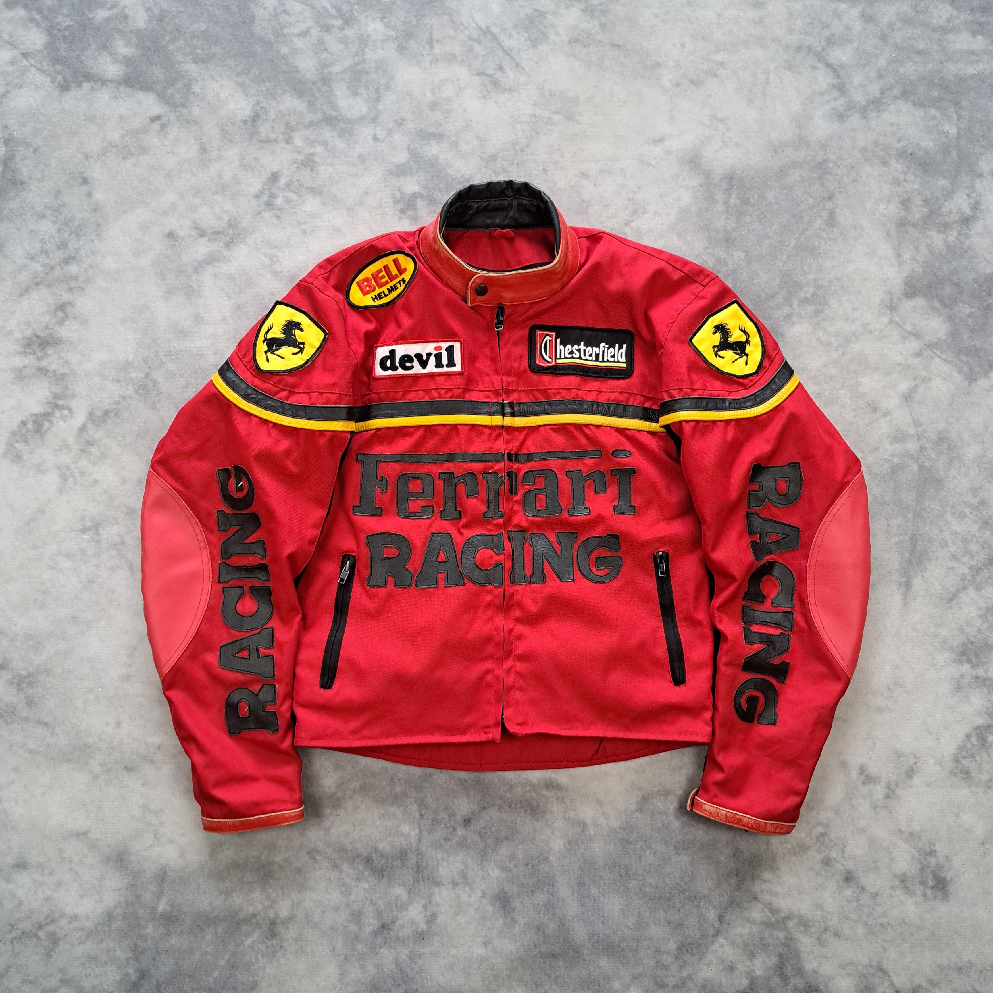 Veste Vintage Scuderia Ferrari F1 Schumacher - Bomber Rembourré Homme Taille M - État Excellent