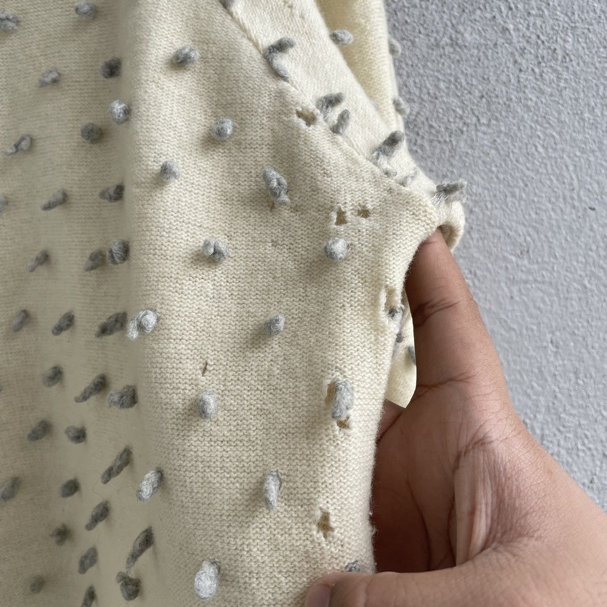 Issey Miyake Vintage 1970s Issey Miyake Polka-Dot Knit Sweater Size US M / EU 48-50 / 2 - 8 Thumbnail