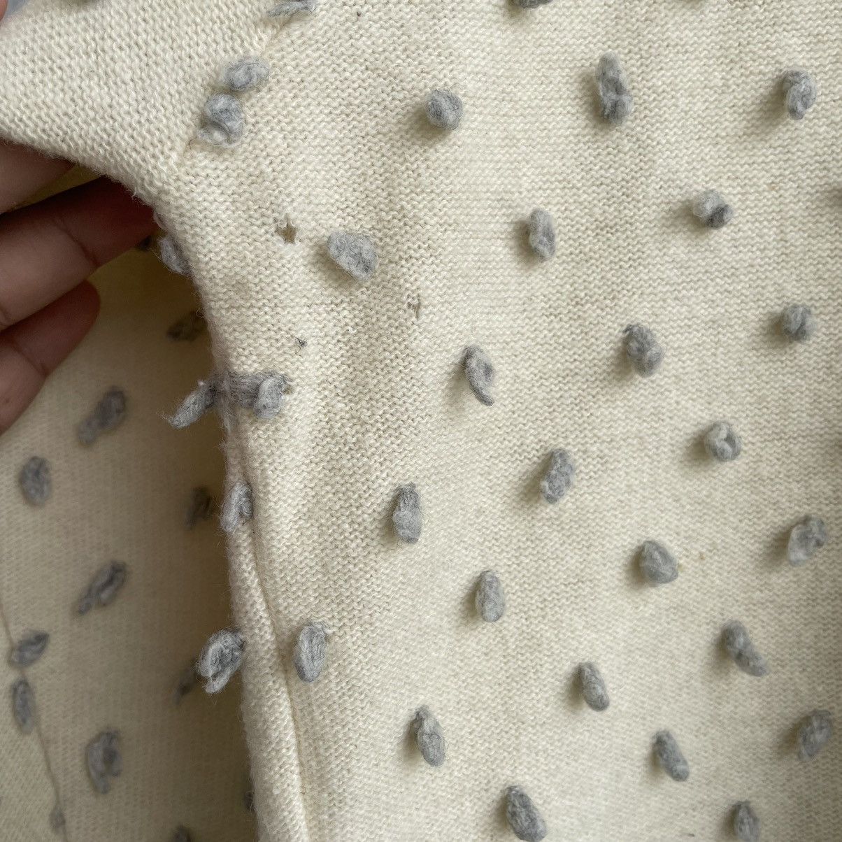 Issey Miyake Vintage 1970s Issey Miyake Polka-Dot Knit Sweater Size US M / EU 48-50 / 2 - 15 Thumbnail