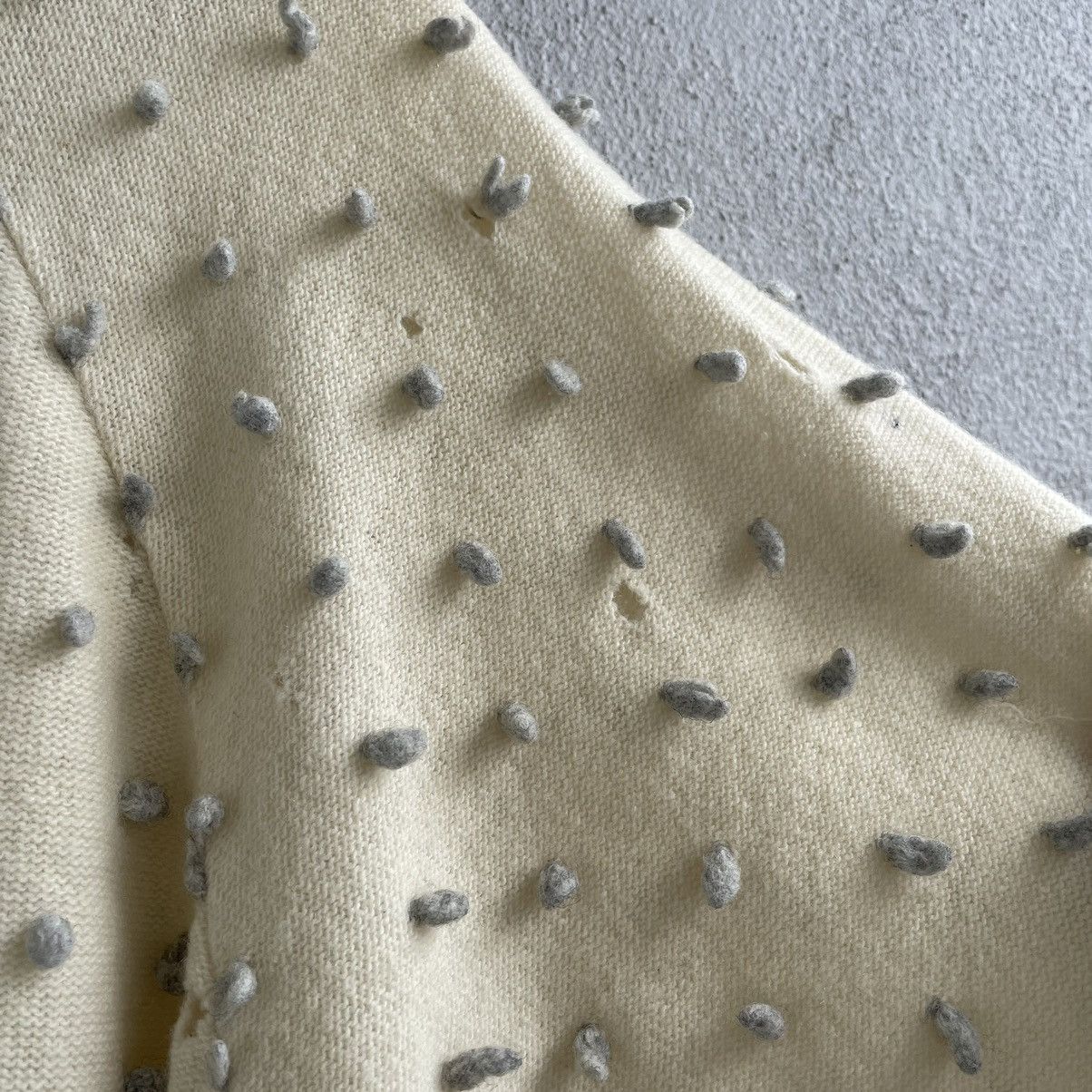 Issey Miyake Vintage 1970s Issey Miyake Polka-Dot Knit Sweater Size US M / EU 48-50 / 2 - 7 Thumbnail