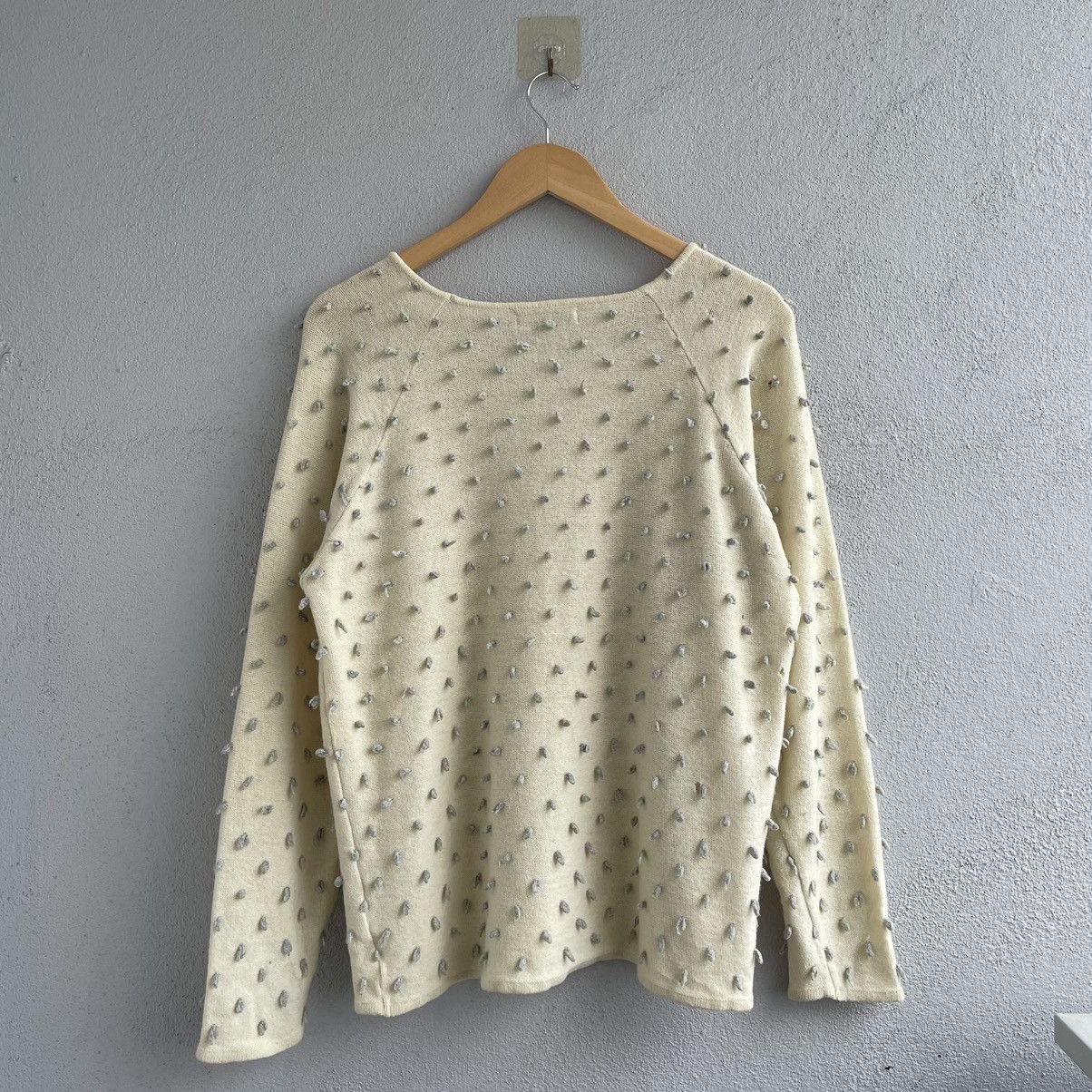 Issey Miyake Vintage 1970s Issey Miyake Polka-Dot Knit Sweater Size US M / EU 48-50 / 2 - 2 Thumbnail