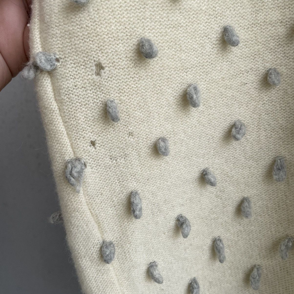 Issey Miyake Vintage 1970s Issey Miyake Polka-Dot Knit Sweater Size US M / EU 48-50 / 2 - 14 Thumbnail