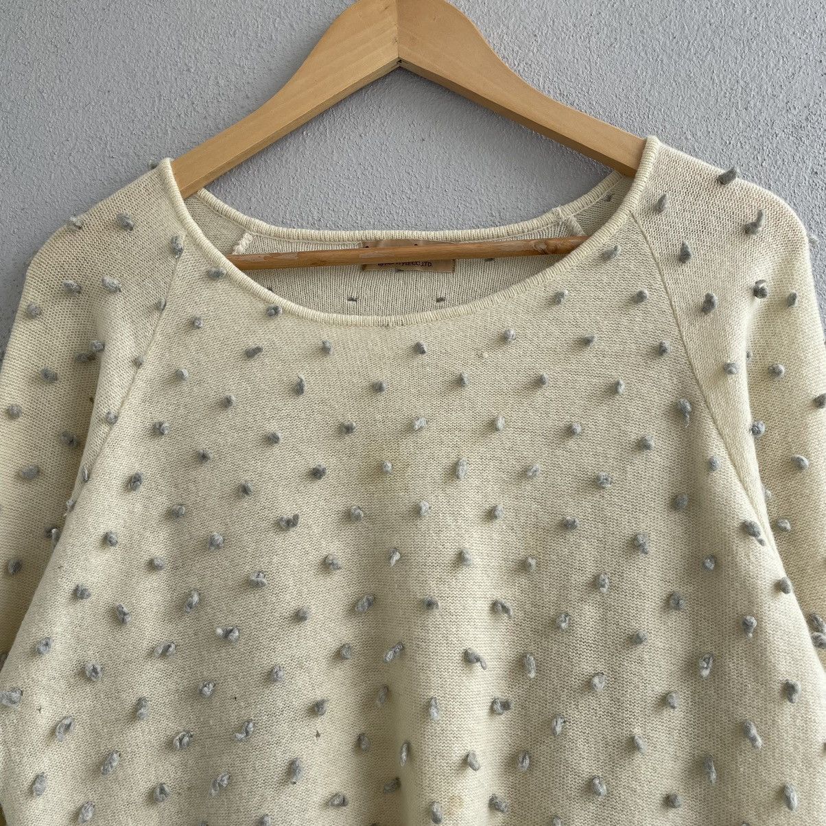 Issey Miyake Vintage 1970s Issey Miyake Polka-Dot Knit Sweater Size US M / EU 48-50 / 2 - 4 Thumbnail