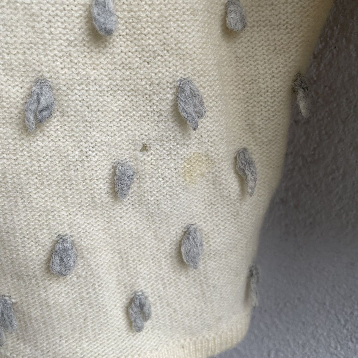 Issey Miyake Vintage 1970s Issey Miyake Polka-Dot Knit Sweater Size US M / EU 48-50 / 2 - 11 Thumbnail