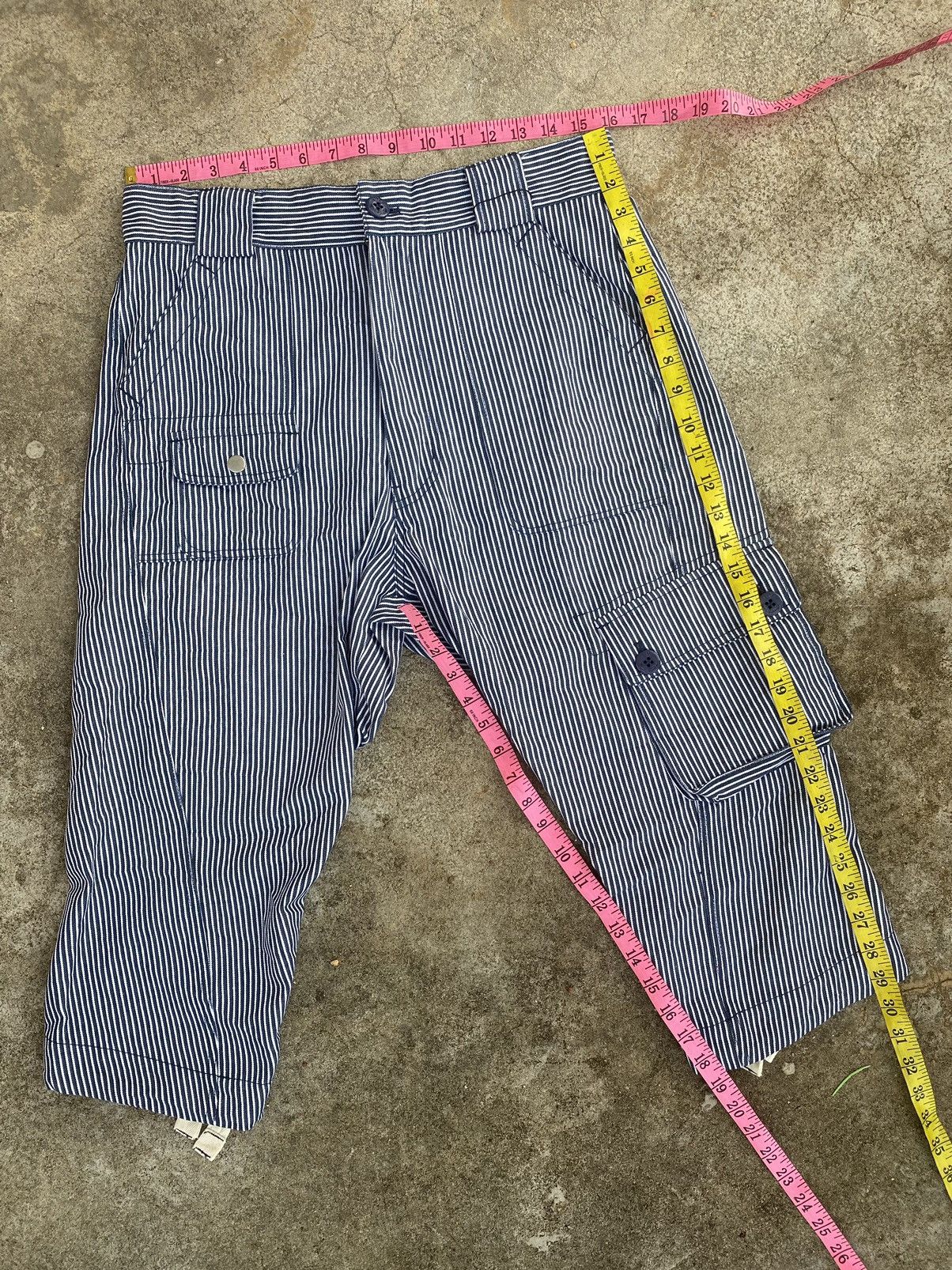 Japanese Brand Multiple Pocket Up Start Hickory Stripe Trousers Monkey Pant Size US 32 / EU 48 - 10 Thumbnail