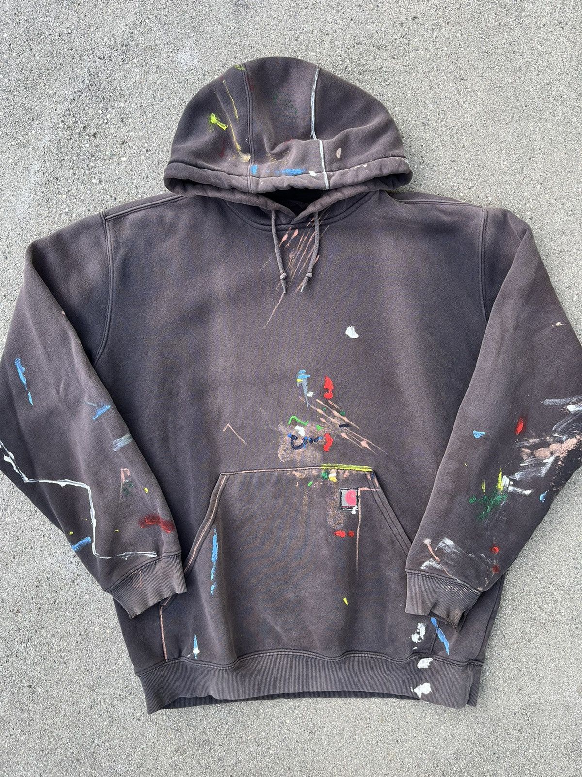 Carhartt × Carhartt Wip Custom Carhartt Hoodie Sun Fade Thrashed Distressed Worn Size US L / EU 52-54 / 3 - 8 Thumbnail