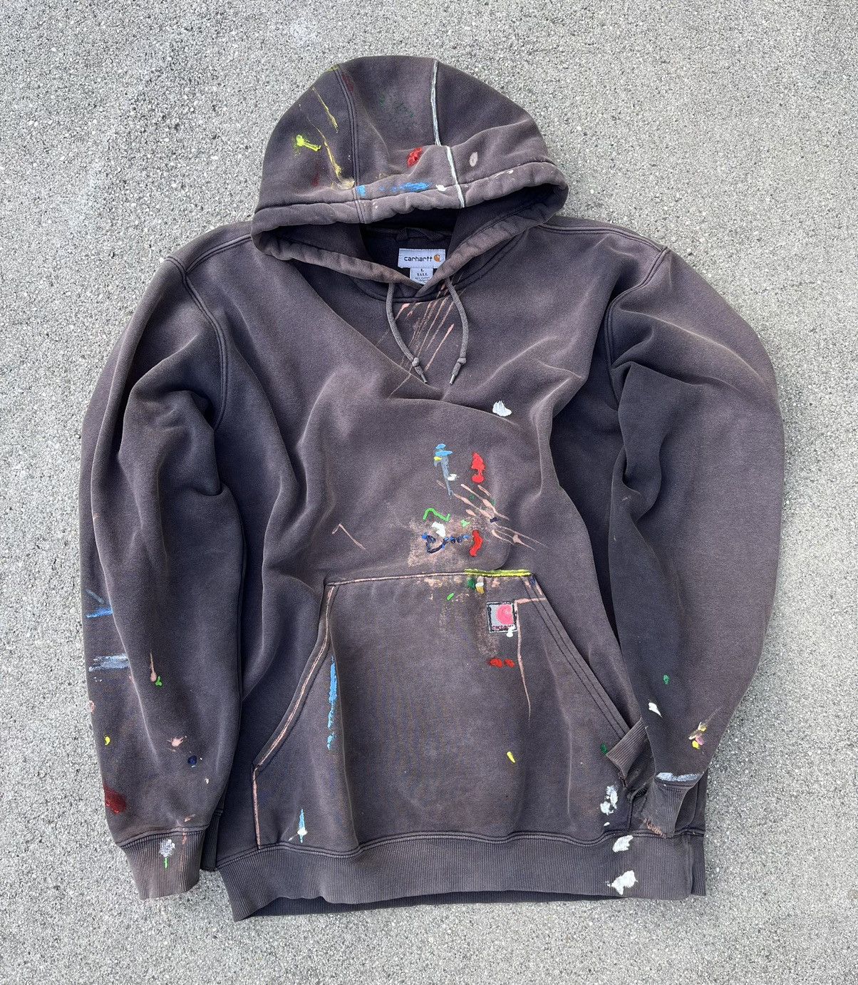 Carhartt × Carhartt Wip Custom Carhartt Hoodie Sun Fade Thrashed Distressed Worn Size US L / EU 52-54 / 3 - 3 Thumbnail