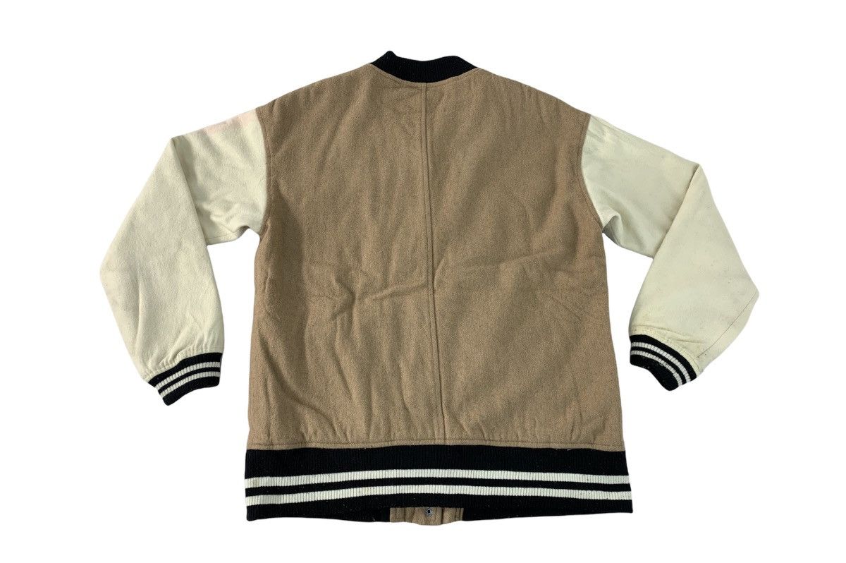 Japanese Brand Heather Varsity Jacket Wool Sleeve Snap Button Design Size US M / EU 48-50 / 2 - 5 Thumbnail