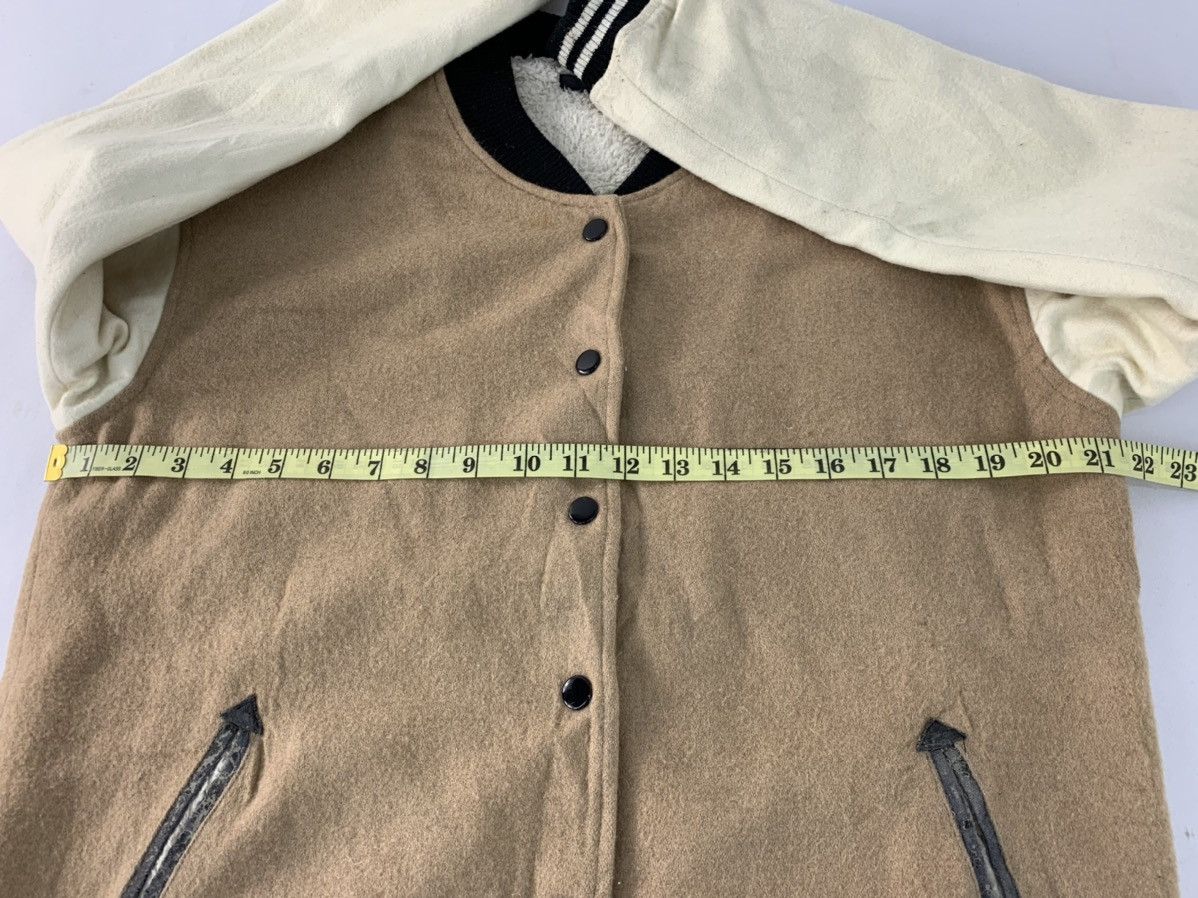 Japanese Brand Heather Varsity Jacket Wool Sleeve Snap Button Design Size US M / EU 48-50 / 2 - 10 Thumbnail
