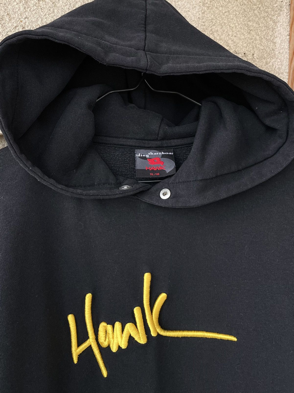 Hook-Ups × Tony Hawk × Vintage Vintage 90s Tony Hawk Skateboarding Embroidered Logo Hoodie Size US L / EU 52-54 / 3 - 4 Thumbnail