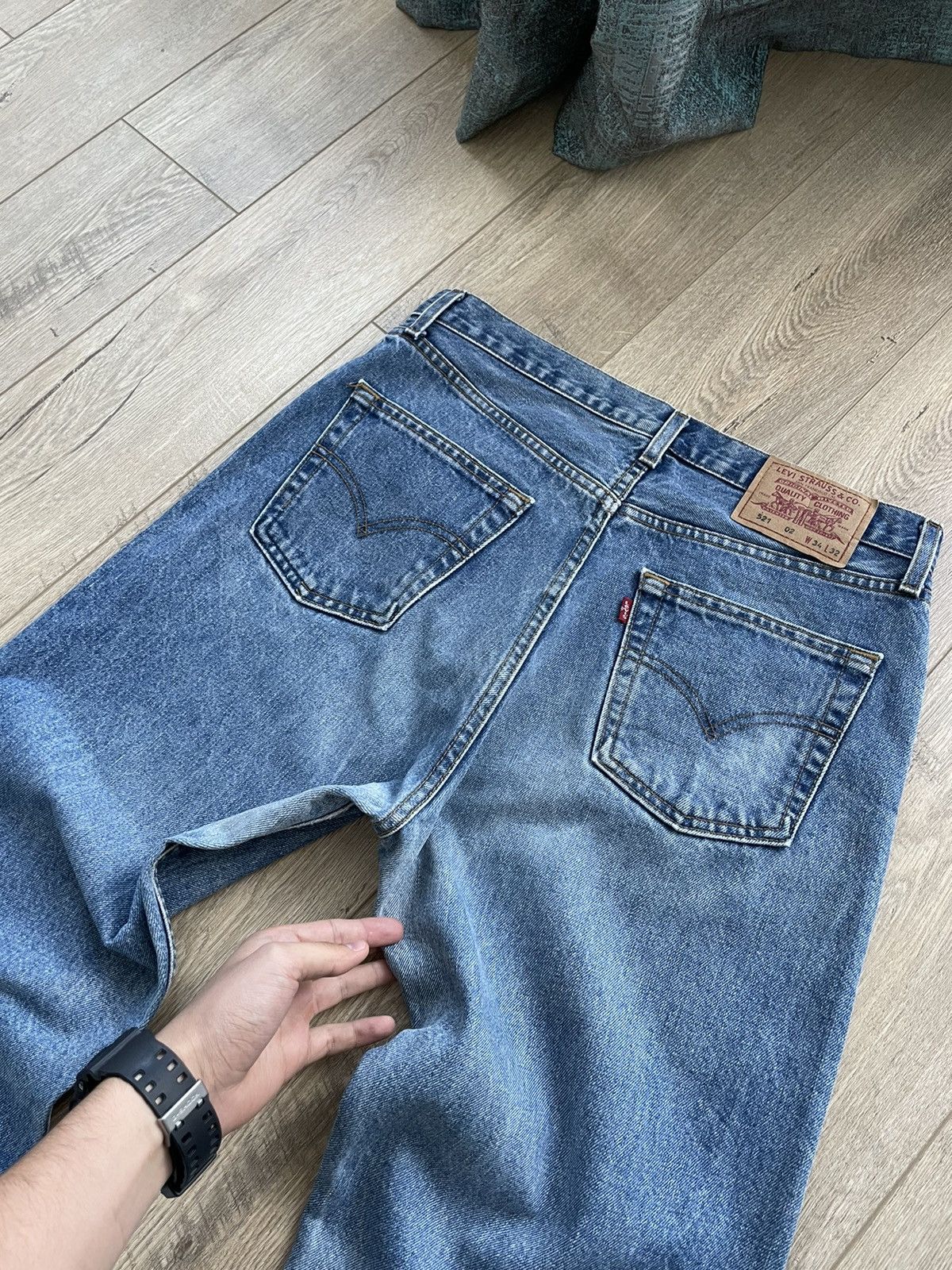 Levi's Vintage 90’s 521 Levi’s Blue Stonewashed Denim Jeans Size 34 Size US 34 / EU 50 - 16 Thumbnail