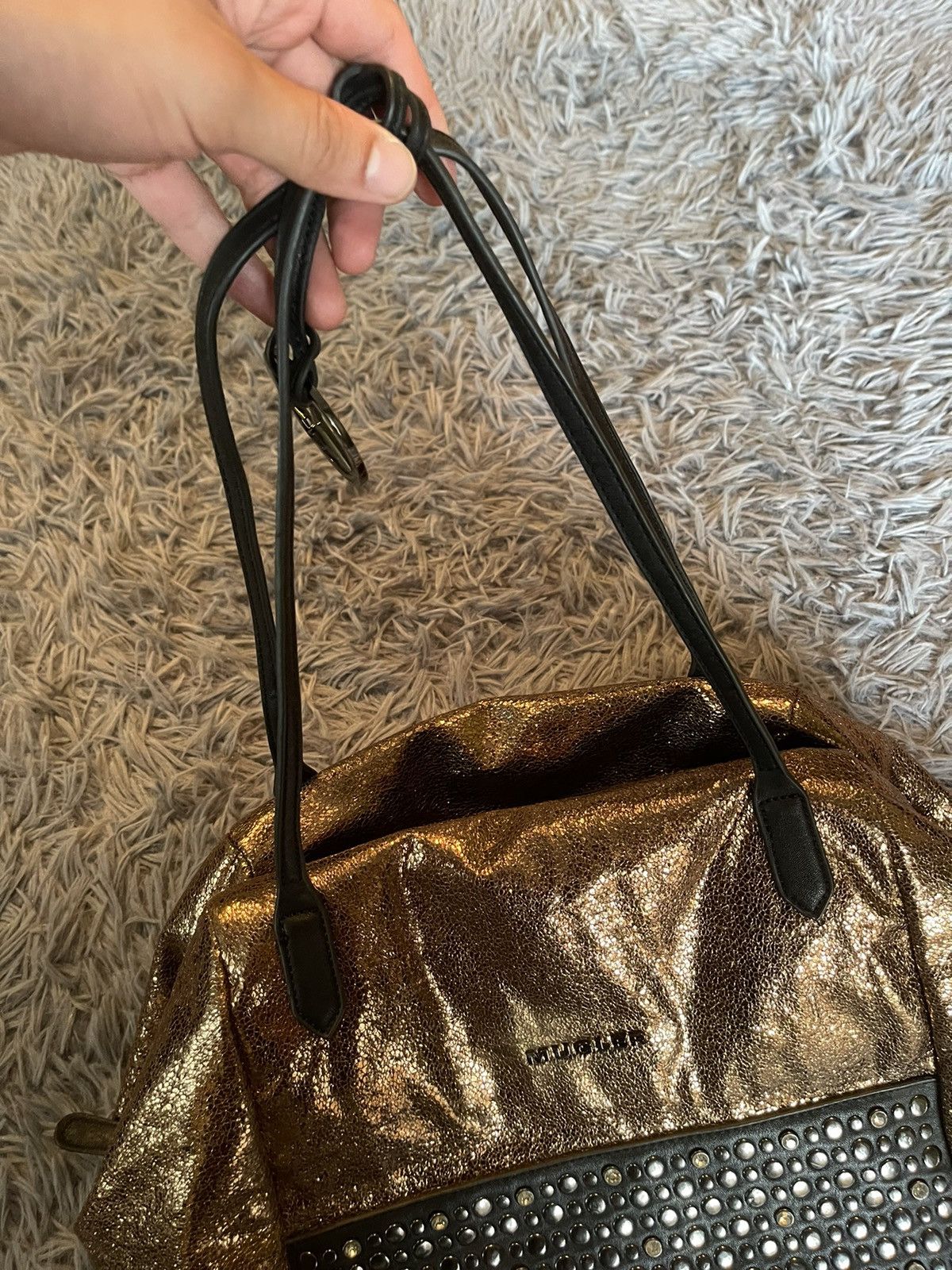 Mugler × Thierry Mugler Thierry Mugler shining gold with rhinestones luxury bag Size ONE SIZE - 12 Thumbnail