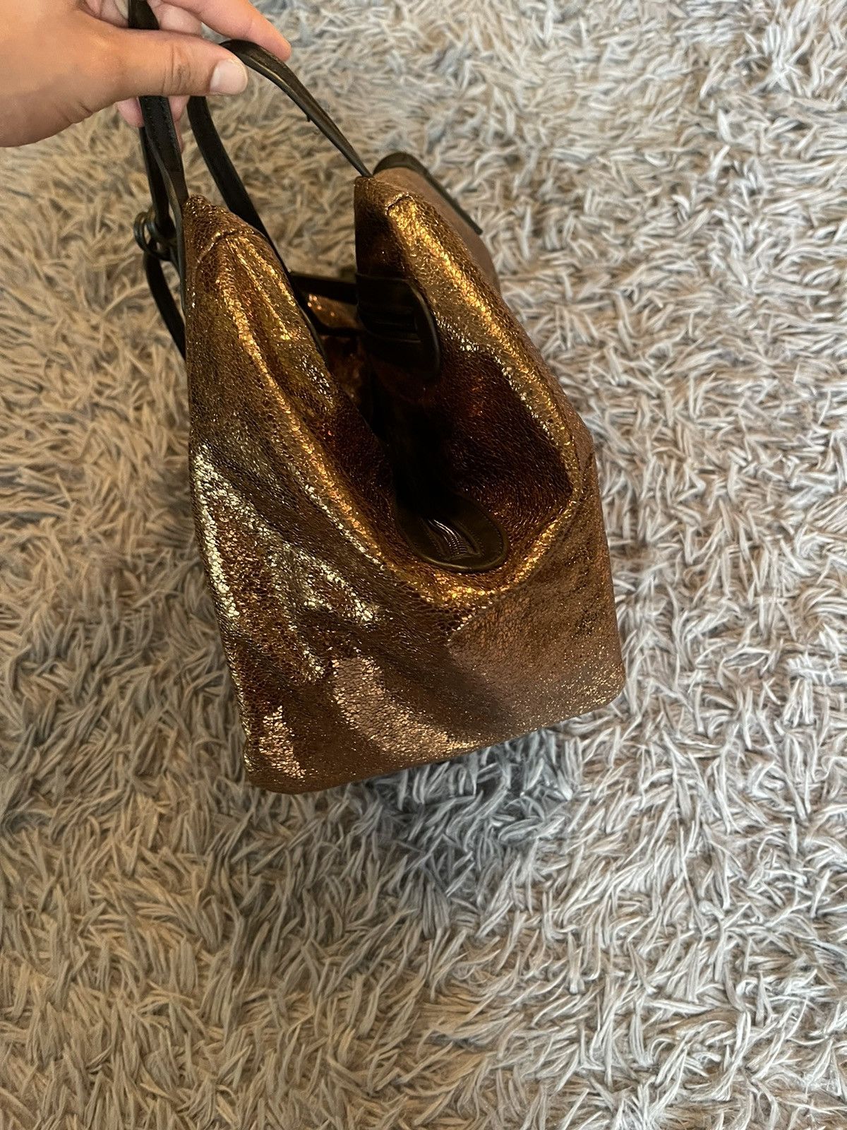 Mugler × Thierry Mugler Thierry Mugler shining gold with rhinestones luxury bag Size ONE SIZE - 10 Thumbnail