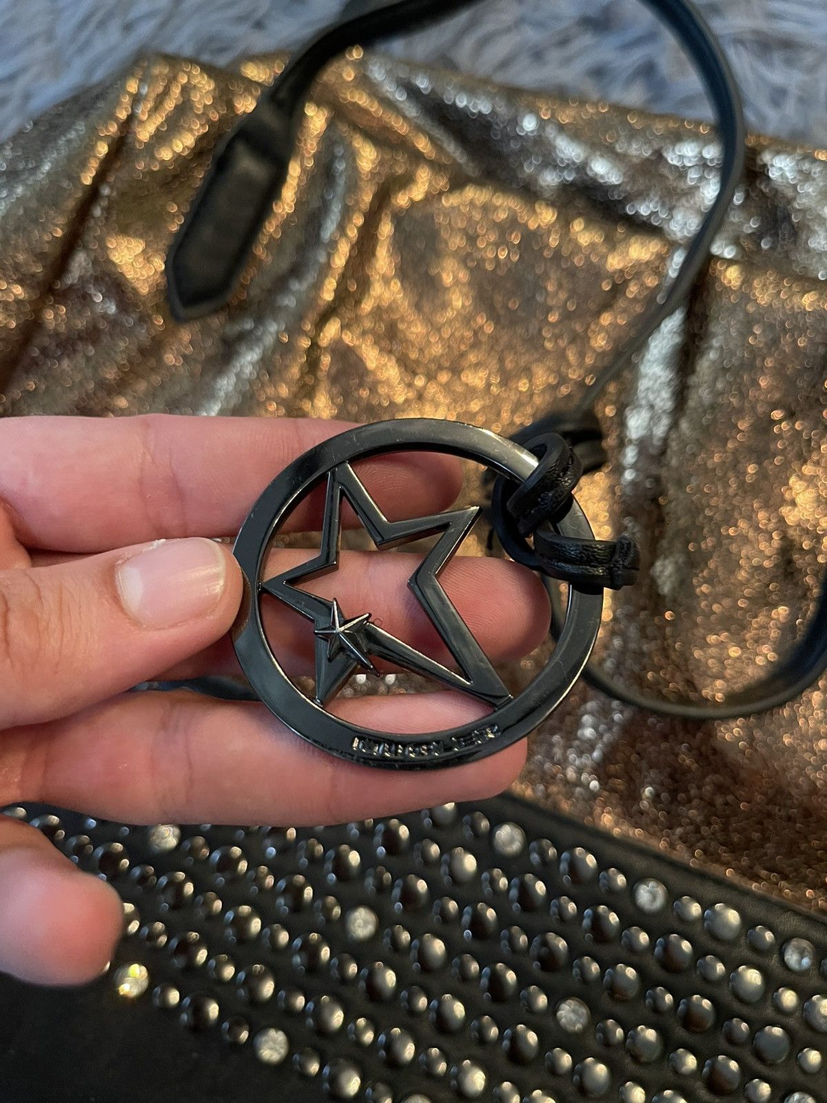 Mugler × Thierry Mugler Thierry Mugler shining gold with rhinestones luxury bag Size ONE SIZE - 4 Thumbnail