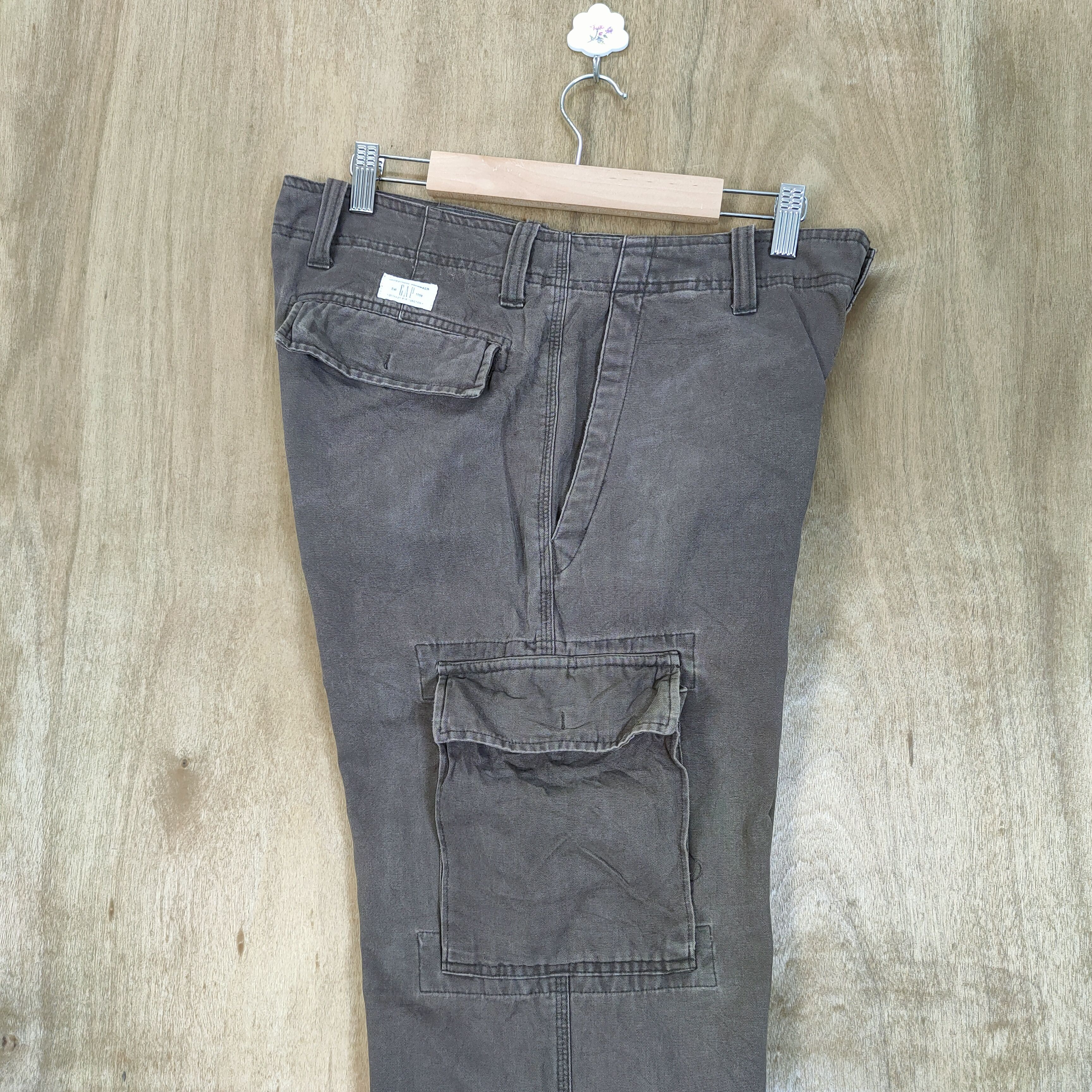 Gap VINTAGE GAP FADED BROWN CARGO PANTS Size US 30 / EU 46 - 8 Thumbnail