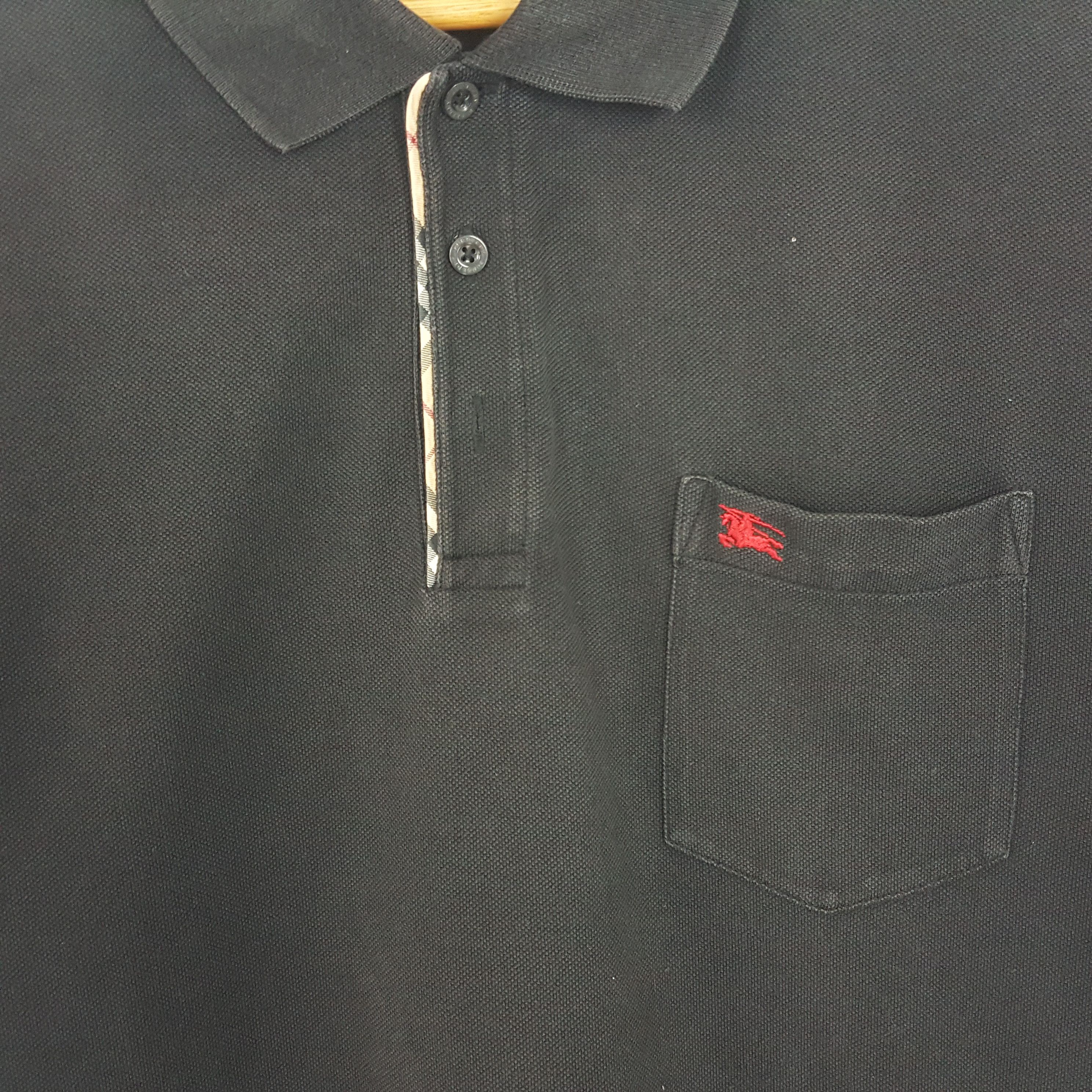 Burberry × Vintage Vintage BURBERRY Nova Check Collar Design Polo Shirt Size US XL / EU 56 / 4 - 2 Thumbnail