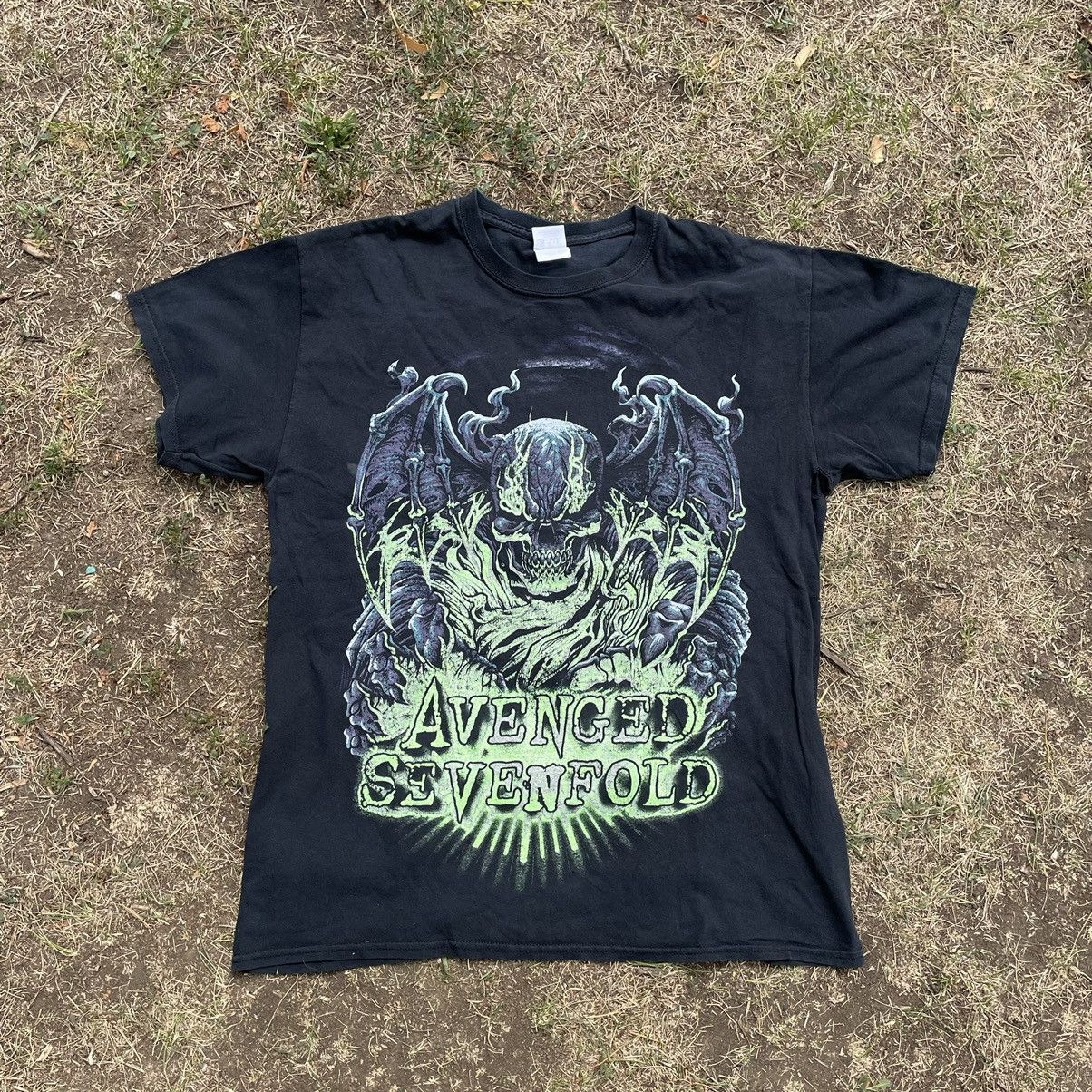Band Tees Vintage Y2K Skulls Avenged Dead Face Horror Rock Band Size US M / EU 48-50 / 2 - 1 Thumbnail