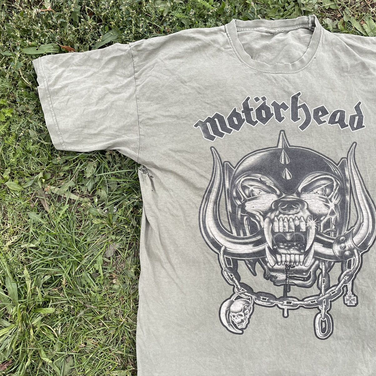 Band Tees Vintage 90s Motörhead Distress Dead Face Horror Tee Size US L / EU 52-54 / 3 - 3 Thumbnail