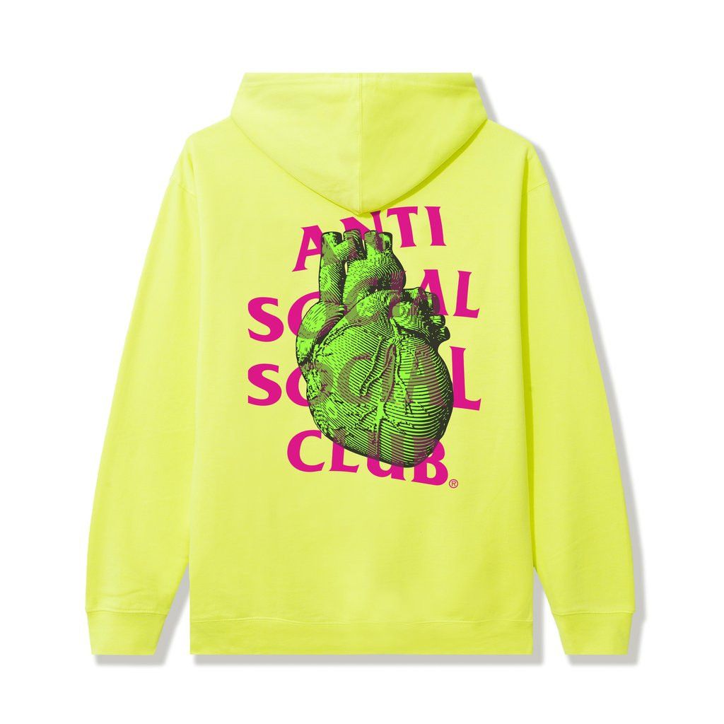Anti Social Social Club DS AW21 ASSC Pulse Check Safety Yellow Hoodie BAPE KITH FOG Size US M / EU 48-50 / 2 - 6 Thumbnail