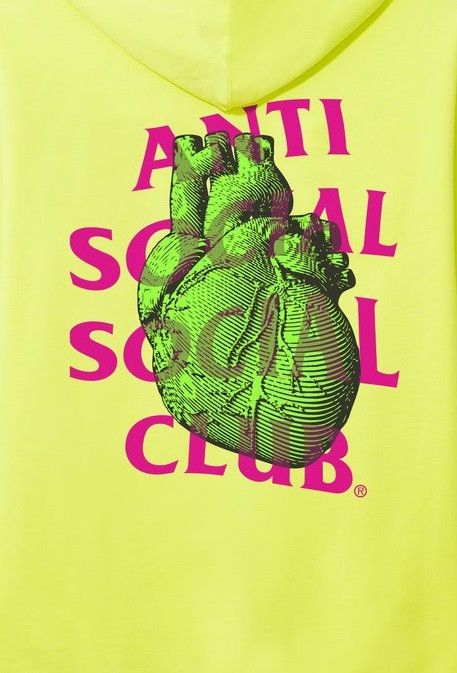 Anti Social Social Club DS AW21 ASSC Pulse Check Safety Yellow Hoodie BAPE KITH FOG Size US M / EU 48-50 / 2 - 3 Thumbnail