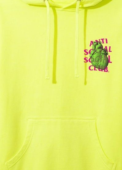 Anti Social Social Club DS AW21 ASSC Pulse Check Safety Yellow Hoodie BAPE KITH FOG Size US M / EU 48-50 / 2 - 5 Thumbnail