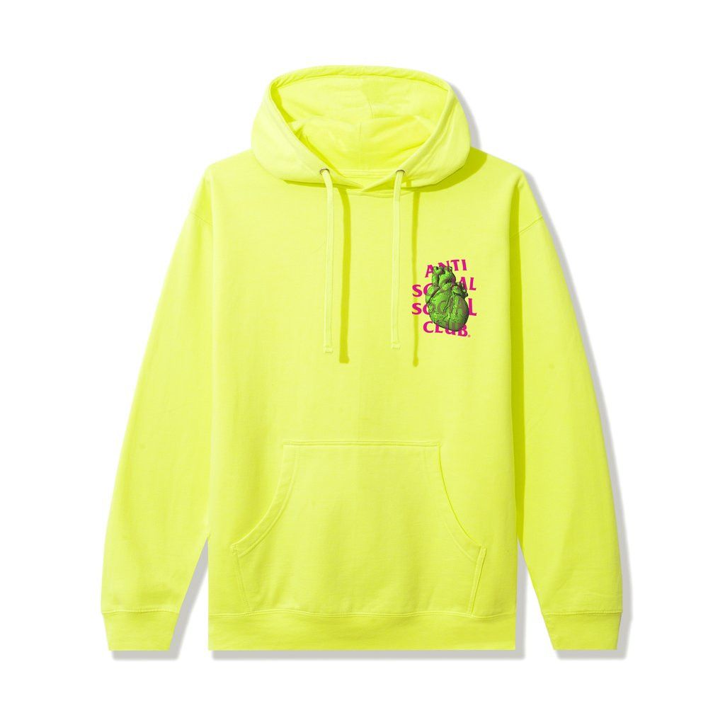Anti Social Social Club DS AW21 ASSC Pulse Check Safety Yellow Hoodie BAPE KITH FOG Size US M / EU 48-50 / 2 - 4 Thumbnail