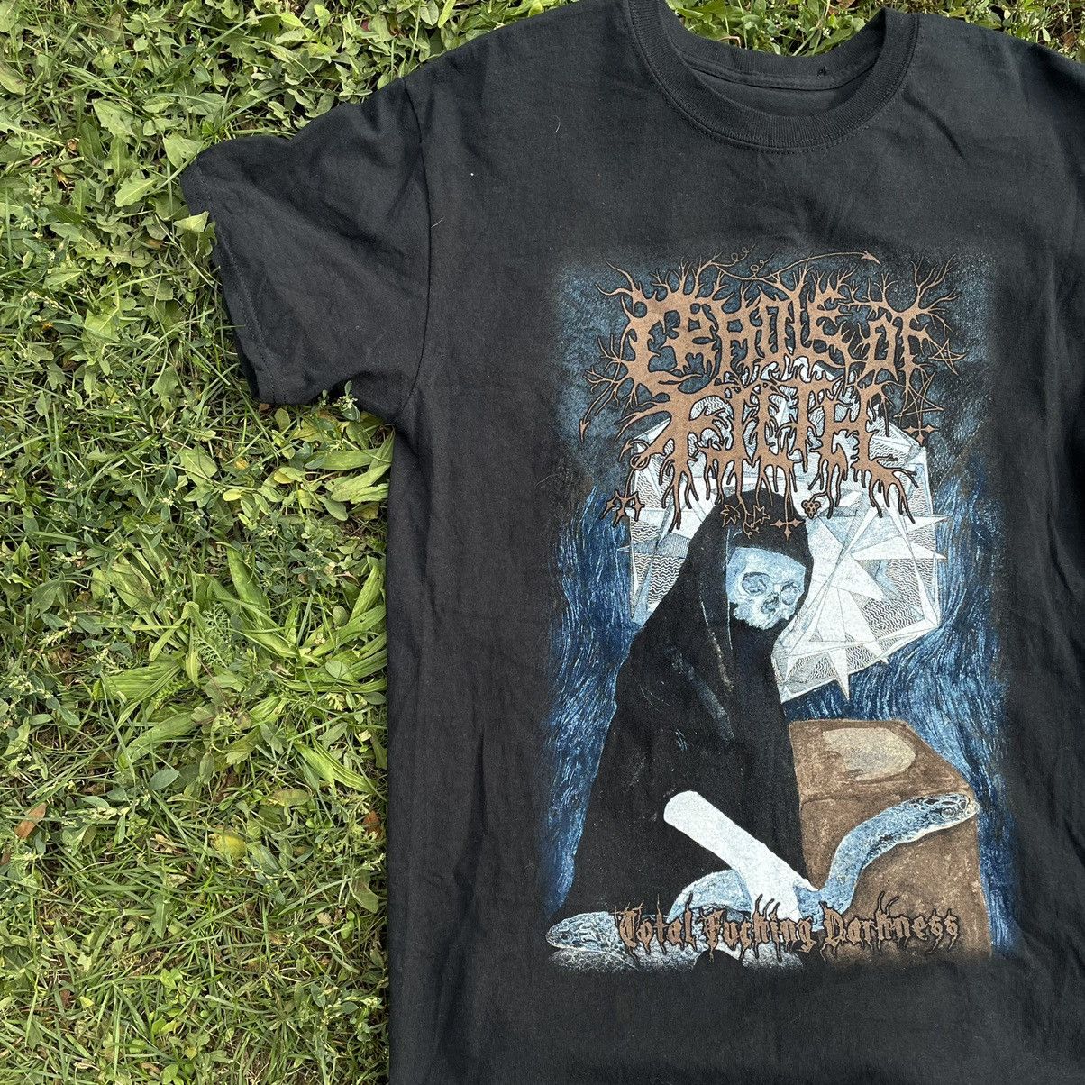 Vintage Vintage Y2K Horror Graphic Tee Sun Faded Grunge Dark Slim S Size US S / EU 44-46 / 1 - 3 Thumbnail