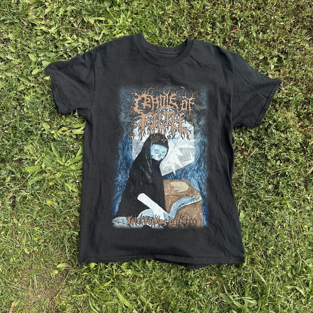 Vintage Vintage Y2K Horror Graphic Tee Sun Faded Grunge Dark Slim S Size US S / EU 44-46 / 1 - 1 Thumbnail