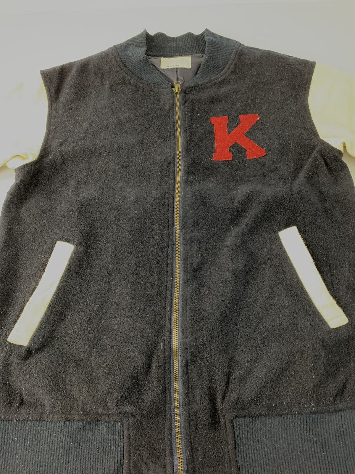 Other Olive des Olive Fleece Varsity Jacket Zip Up Wool Design Size US M / EU 48-50 / 2 - 4 Thumbnail