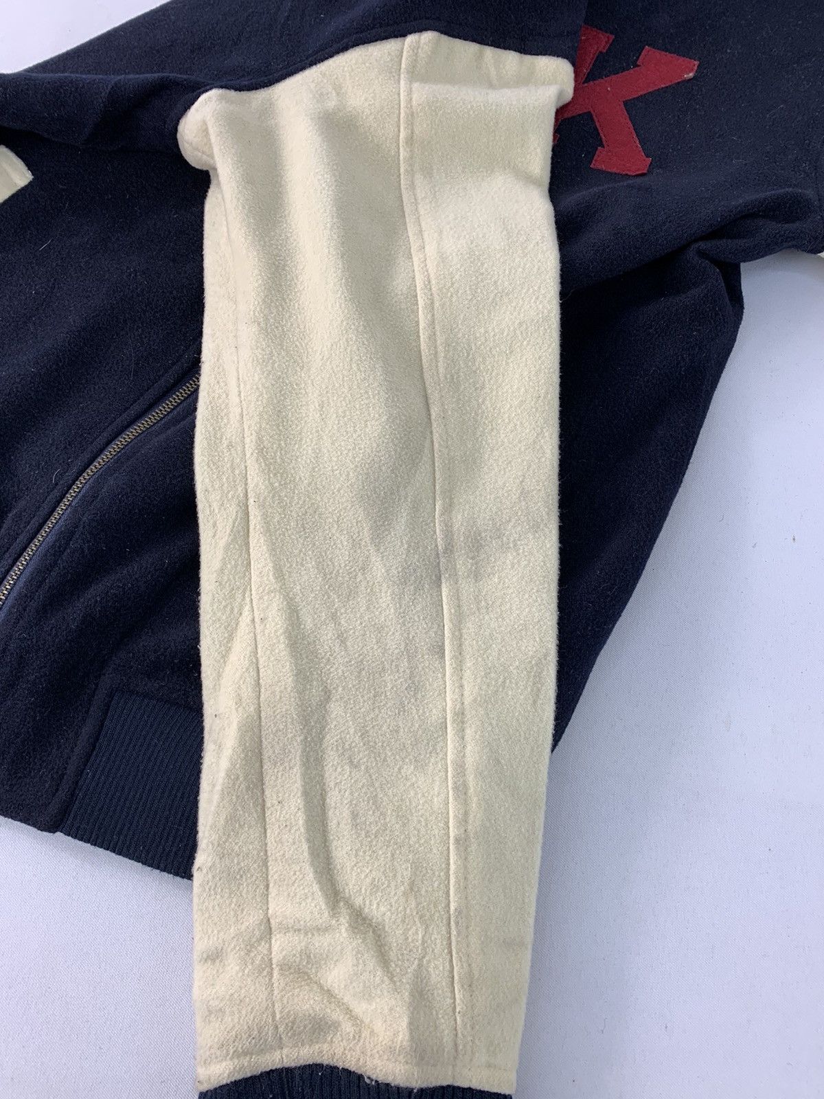Other Olive des Olive Fleece Varsity Jacket Zip Up Wool Design Size US M / EU 48-50 / 2 - 16 Thumbnail