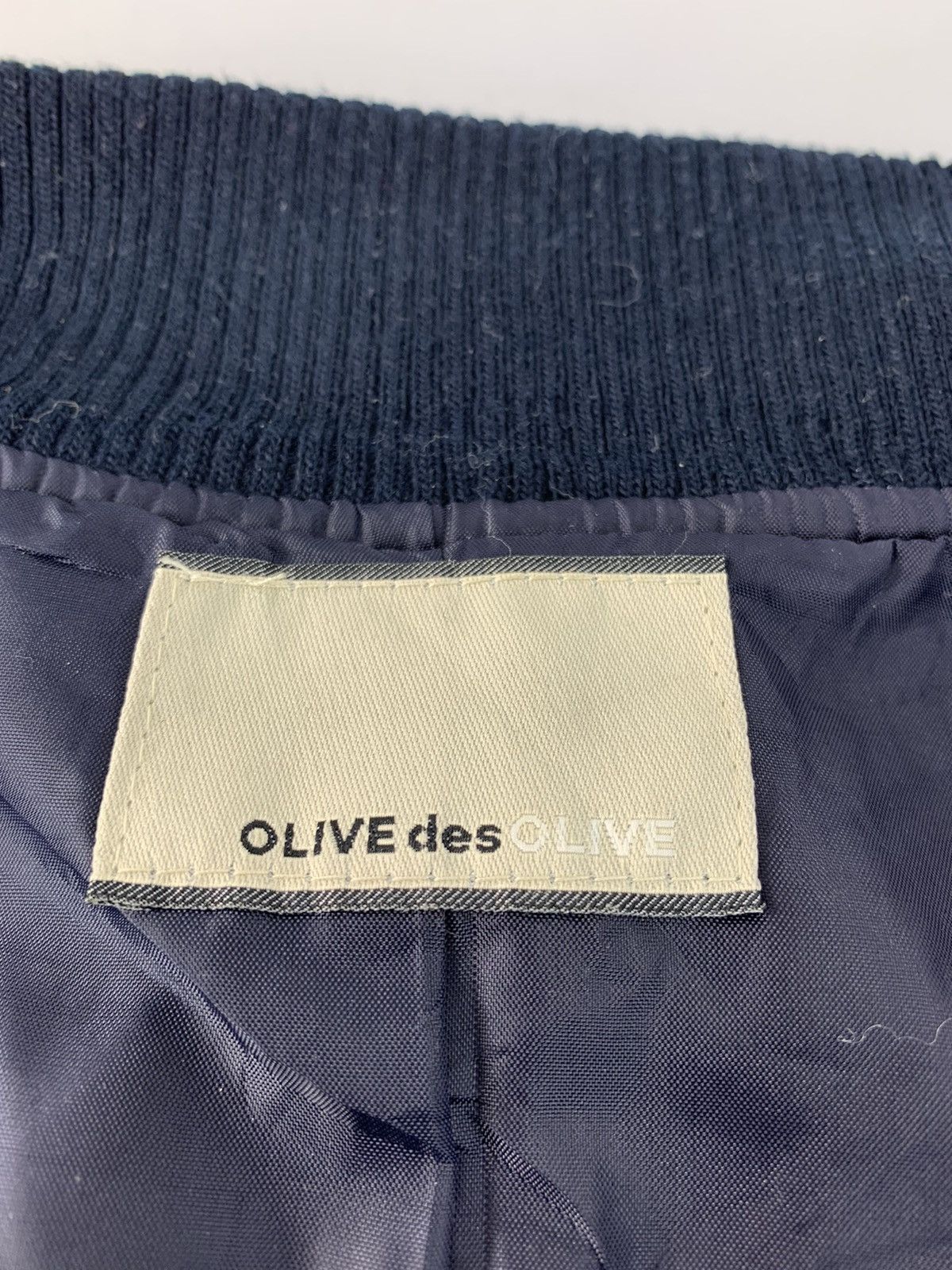 Other Olive des Olive Fleece Varsity Jacket Zip Up Wool Design Size US M / EU 48-50 / 2 - 7 Thumbnail