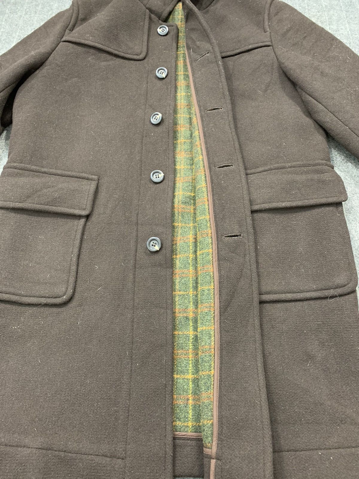 Japanese Brand Vintage Jun Men Wool Coat Duffel Button Up Size US L / EU 52-54 / 3 - 4 Thumbnail