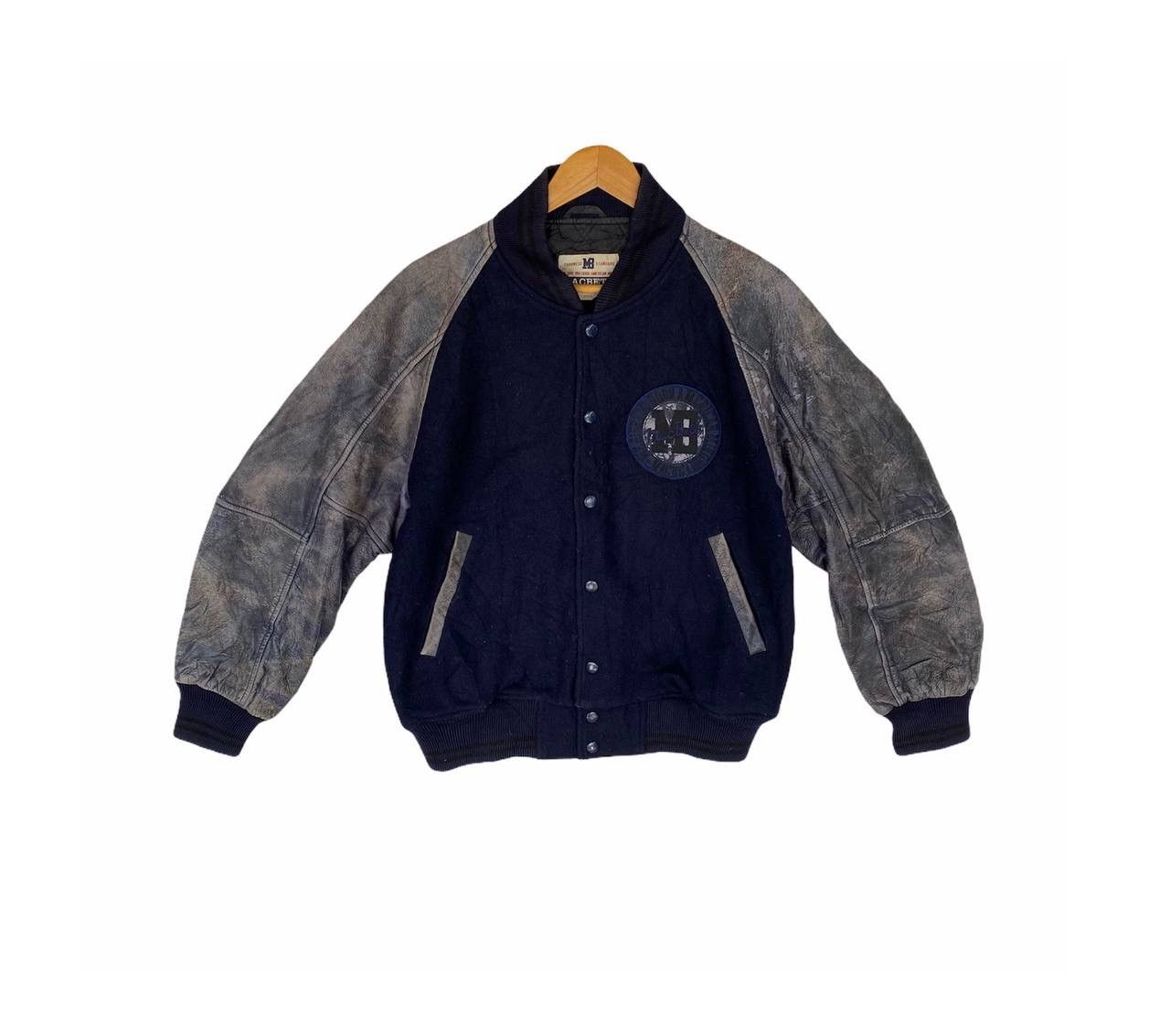 Macbeth × Vintage Vintage 80s Macbeth Leather Varsity Stadium Jacket Size US L / EU 52-54 / 3 - 2 Thumbnail