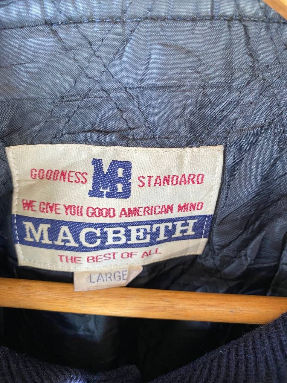 Vintage 80s Macbeth Leather Varsity Stadium Jacket