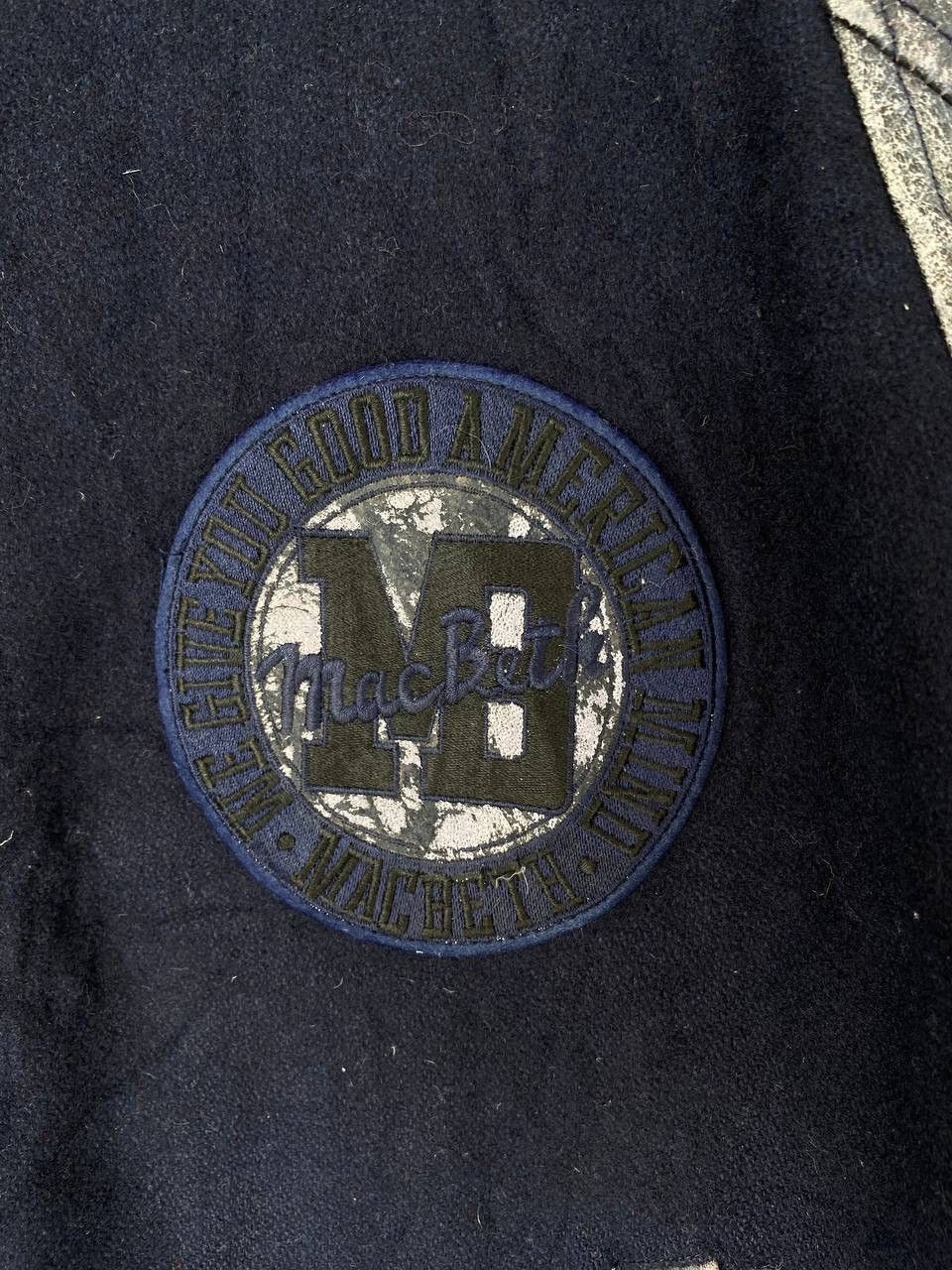 Vintage 80s Macbeth Leather Varsity Stadium Jacket