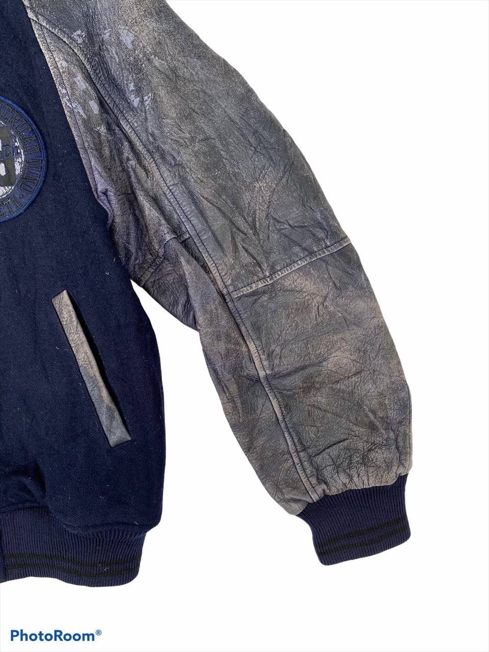 Vintage 80s Macbeth Leather Varsity Stadium Jacket