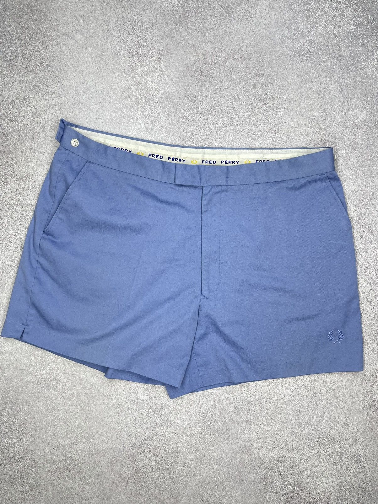 Fred Perry × Vintage Vintage 80’s Fred Perry Tennis Shorts Blue Y2K Size US 38 / EU 54 - 2 Thumbnail