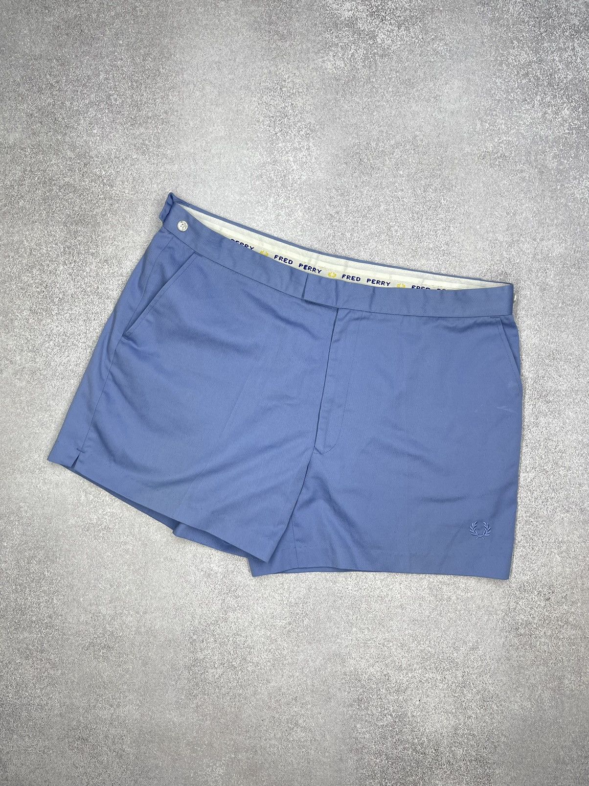 Fred Perry × Vintage Vintage 80’s Fred Perry Tennis Shorts Blue Y2K Size US 38 / EU 54 - 1 Thumbnail