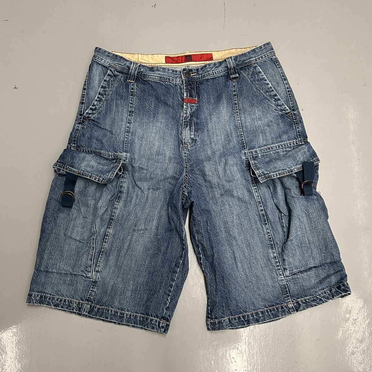 Crazy vintage y2k MFG Girbaud baggy straps jorts shorts