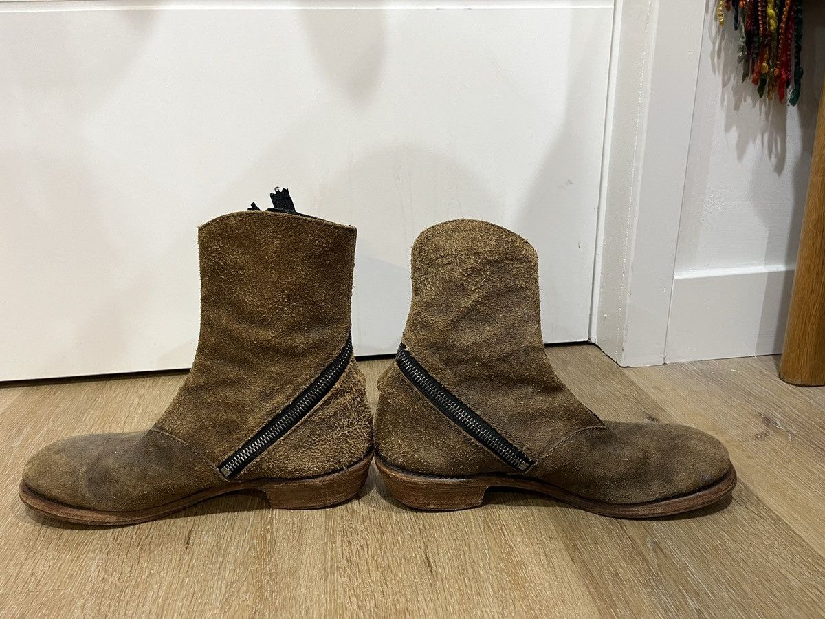 Pre-owned Julius X Siva Spiral Zip Boots By Julius × Siva In Brown