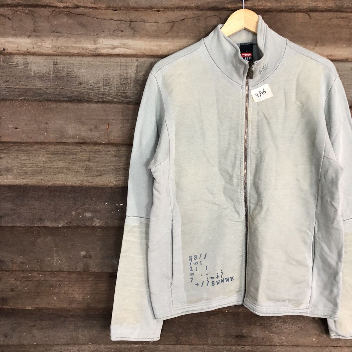 Diesel DL Diesel Silver Sweater faded streetwear #3716 Size US L / EU 52-54 / 3 - 7 Thumbnail