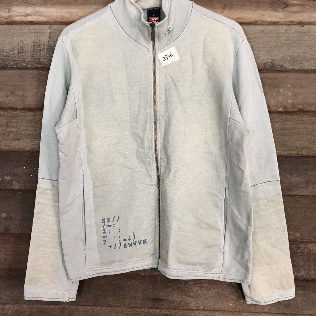 Diesel DL Diesel Silver Sweater faded streetwear #3716 Size US L / EU 52-54 / 3 - 8 Thumbnail