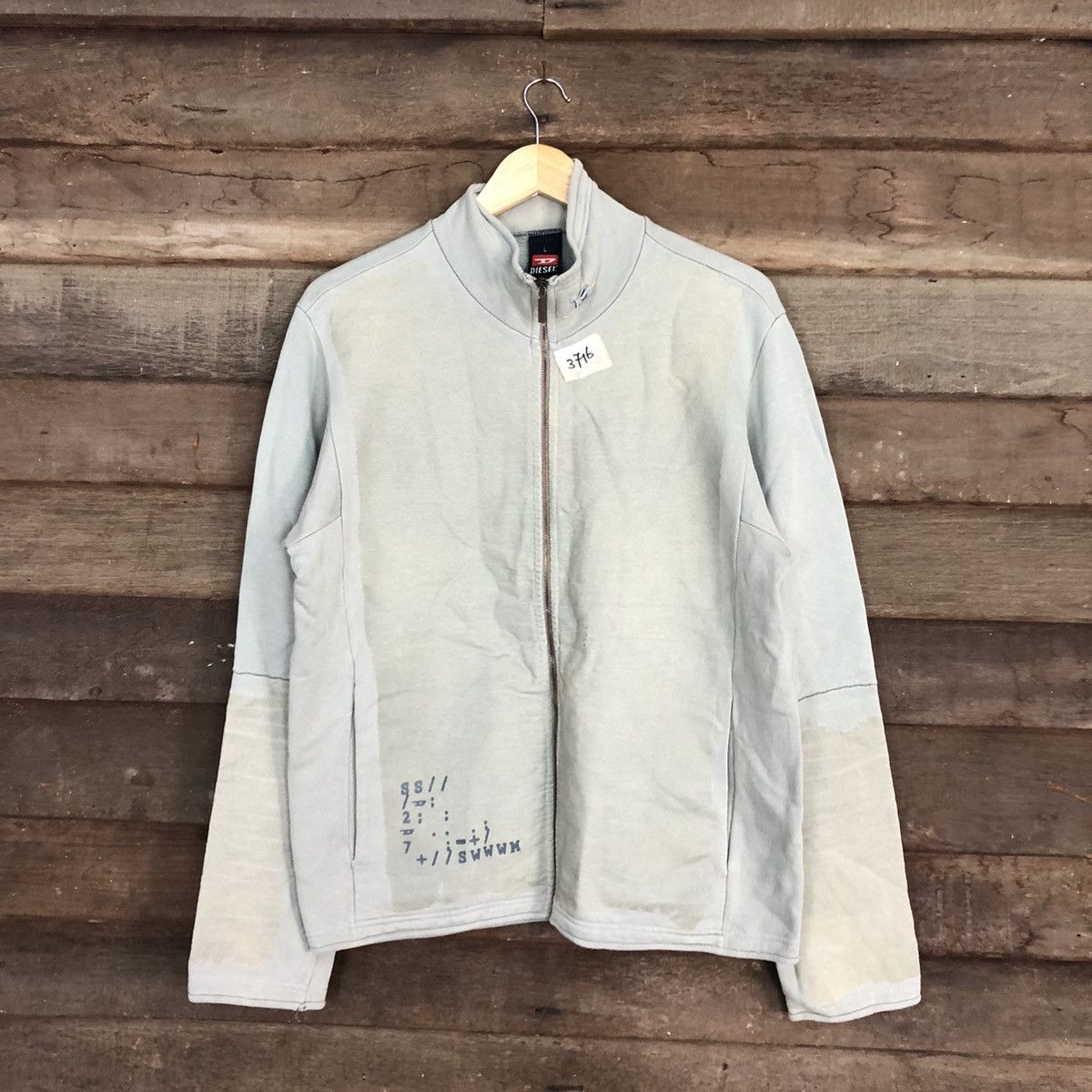 Diesel DL Diesel Silver Sweater faded streetwear #3716 Size US L / EU 52-54 / 3 - 1 Thumbnail