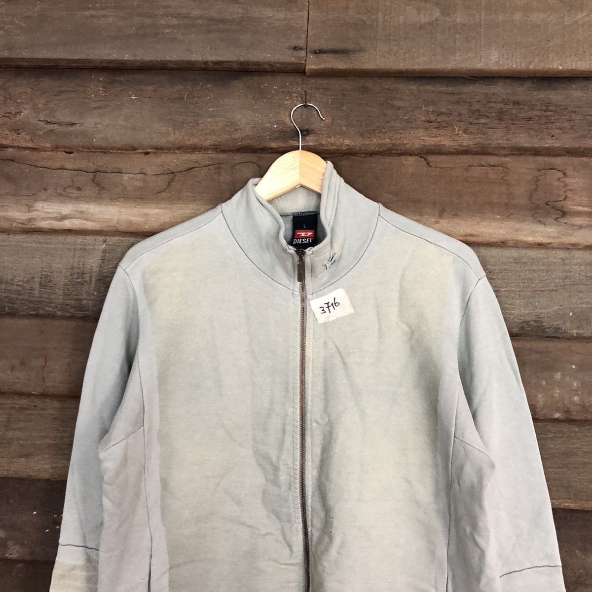 Diesel DL Diesel Silver Sweater faded streetwear #3716 Size US L / EU 52-54 / 3 - 2 Thumbnail