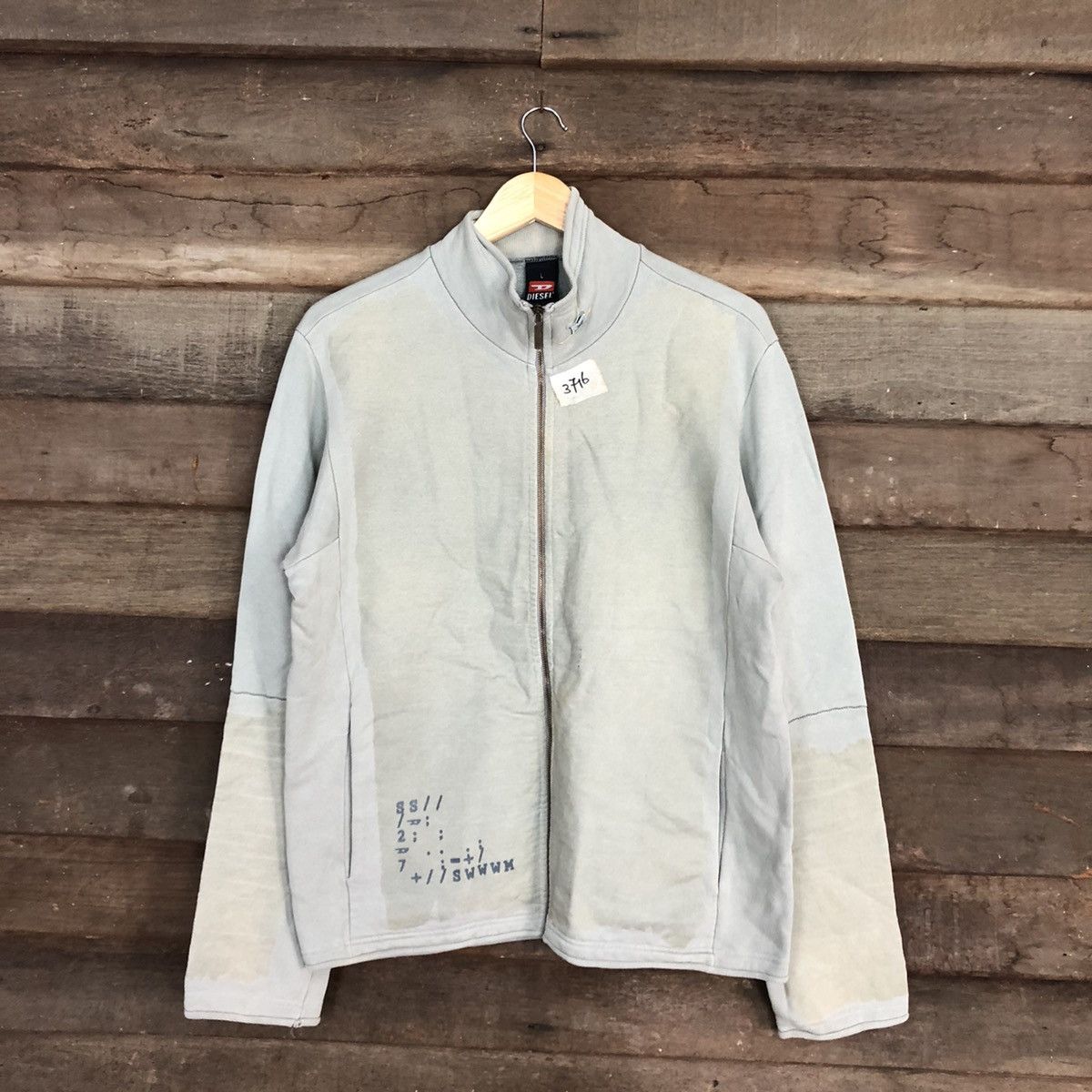 Diesel DL Diesel Silver Sweater faded streetwear #3716 Size US L / EU 52-54 / 3 - 3 Thumbnail