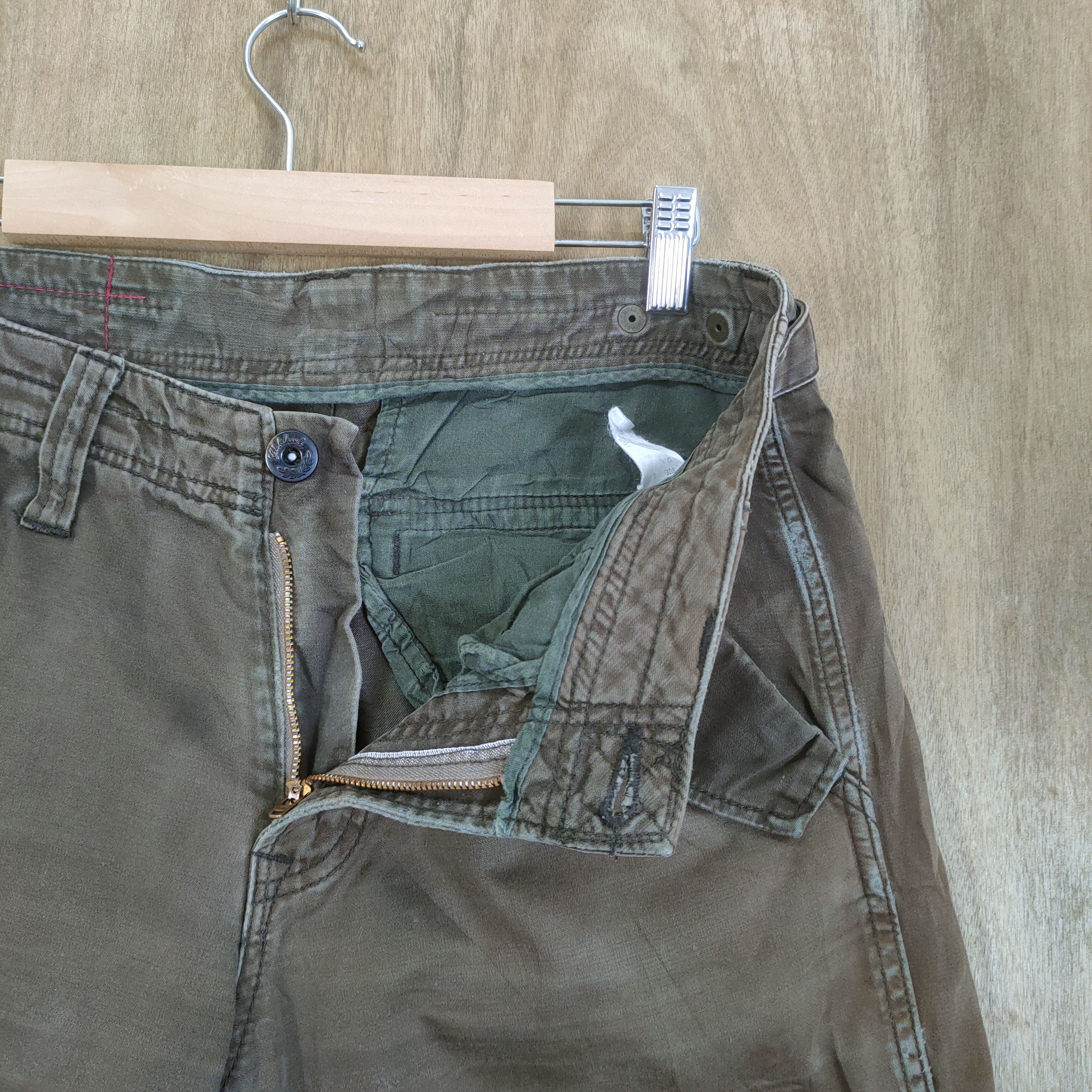 Global Work VINTAGE FADED BROWN CARGO PANTS Size US 30 / EU 46 - 9 Thumbnail