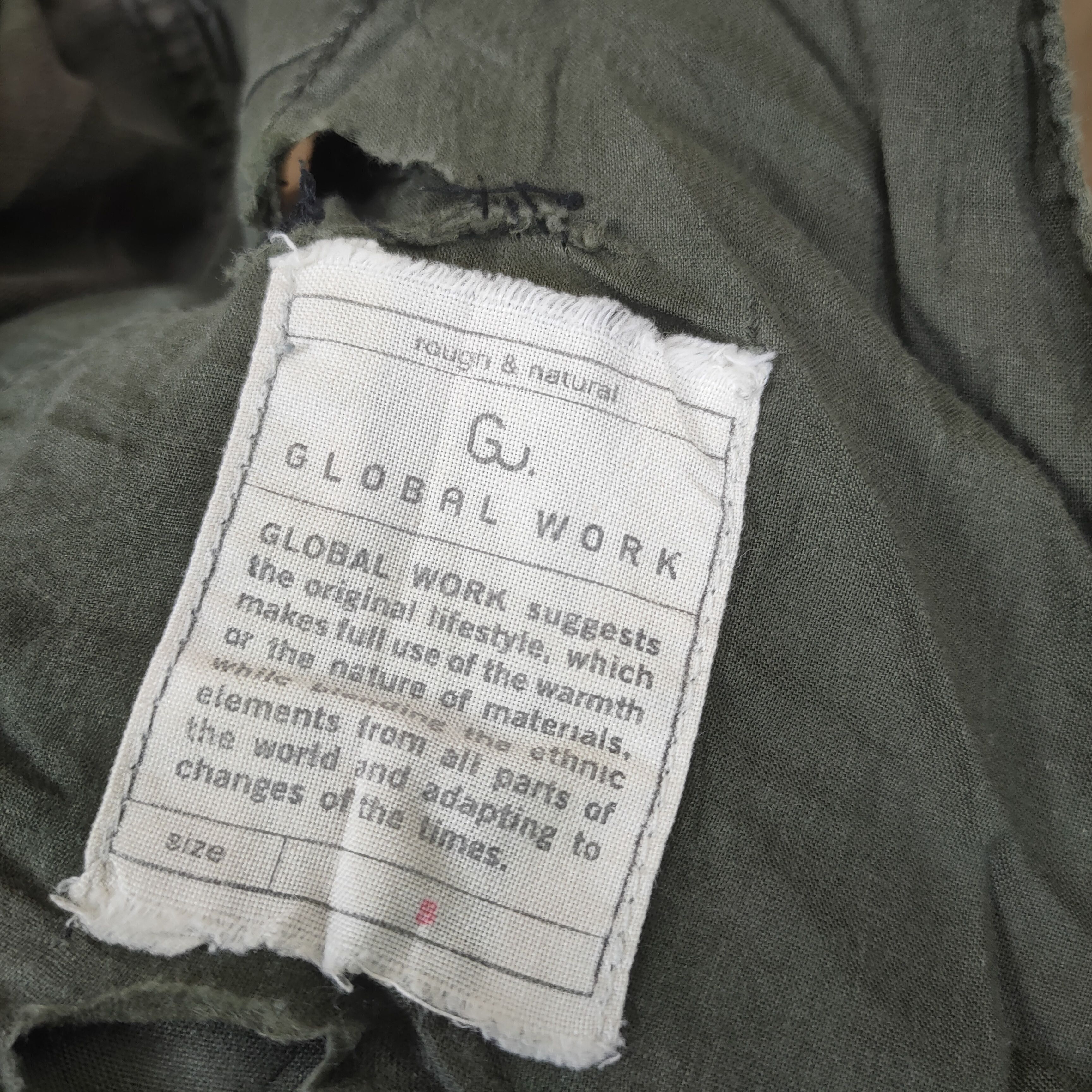 Global Work VINTAGE FADED BROWN CARGO PANTS Size US 30 / EU 46 - 11 Thumbnail